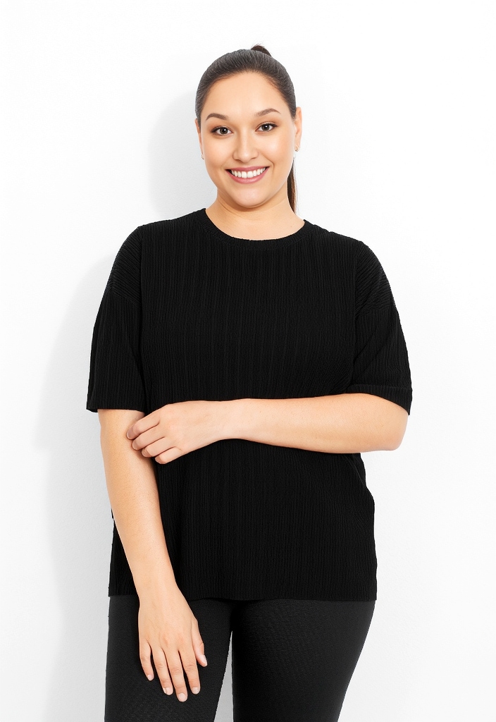 ONLY CARMAKOMA T-shirt plissé »CARRAVENNA S/S PLISSE TOP JRS NOOS«