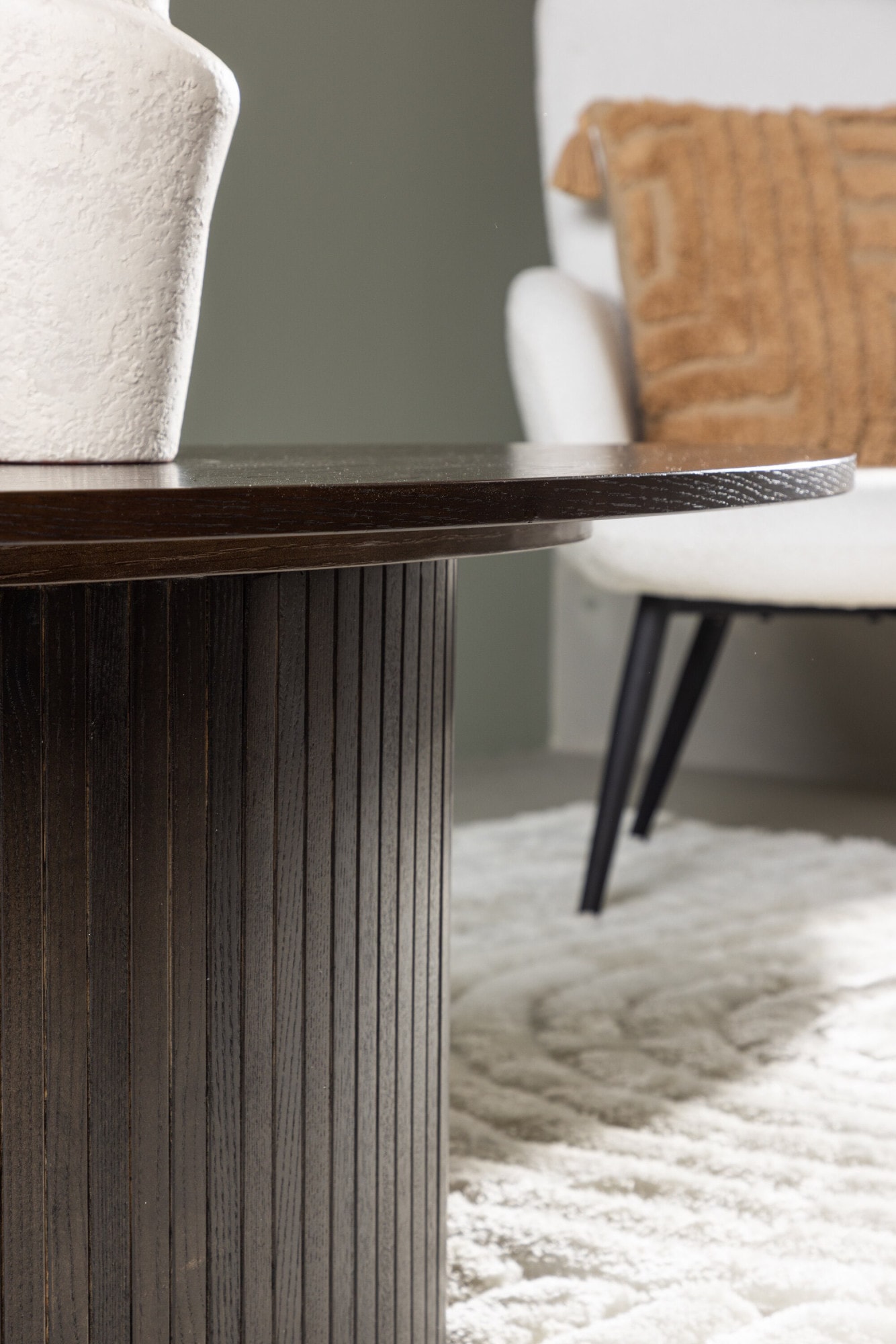 Venture Home Table basse »Bianca, ovaler Couchtisch in warmem Mokka, 120 × 55 cm« Table basse, MDF, teinté, ovale, confortable, cosy