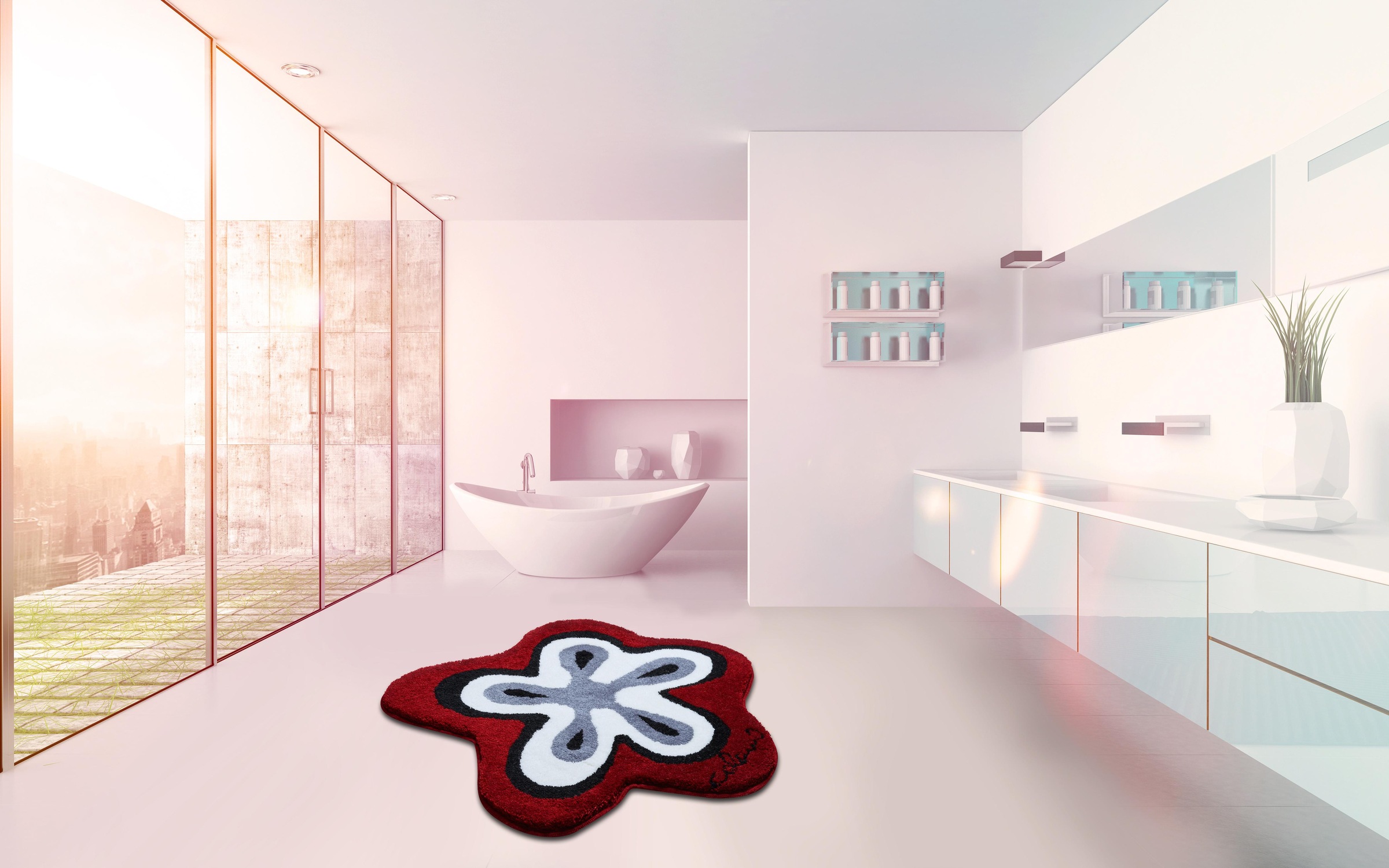 Colani Badematte »Colani 1« Höhe 24 mm rutschhemmend beschichtet fussbodenheizungsgeeignet