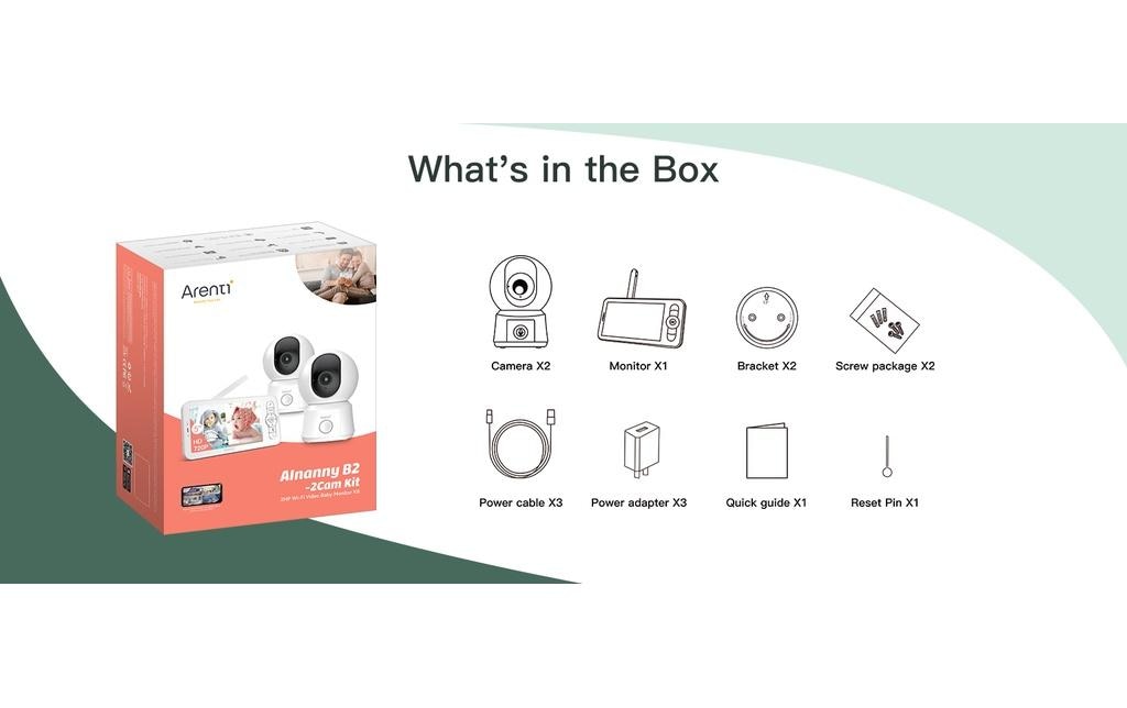   Babyphone »Arenti Nanny BC« Nachtsichtfunktion und 355 Grad Schwenkbereich für klare Sicht