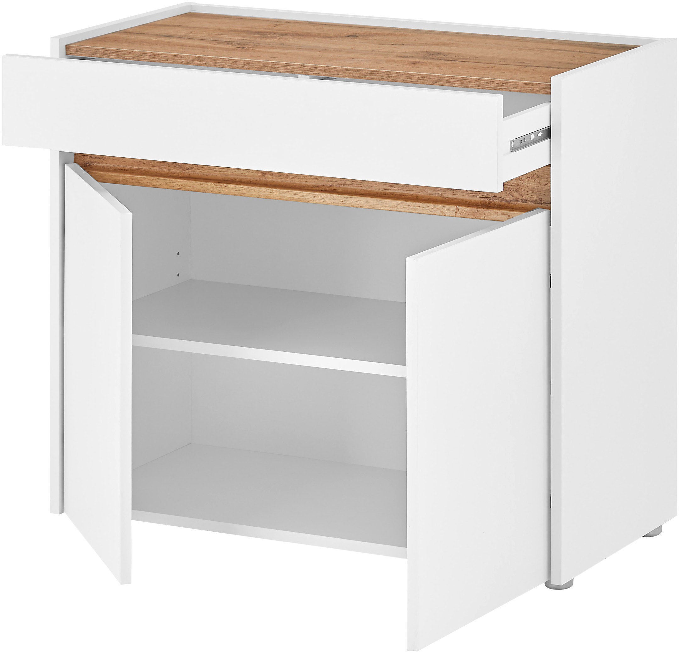 INOSIGN Commode »GiRON/CiTY, Schrank in vier Farben, modernes Sideboard, Kommode« in zwei Farben erhältlich, 2 Türen, 1 Schubkasten, 80 cm breit