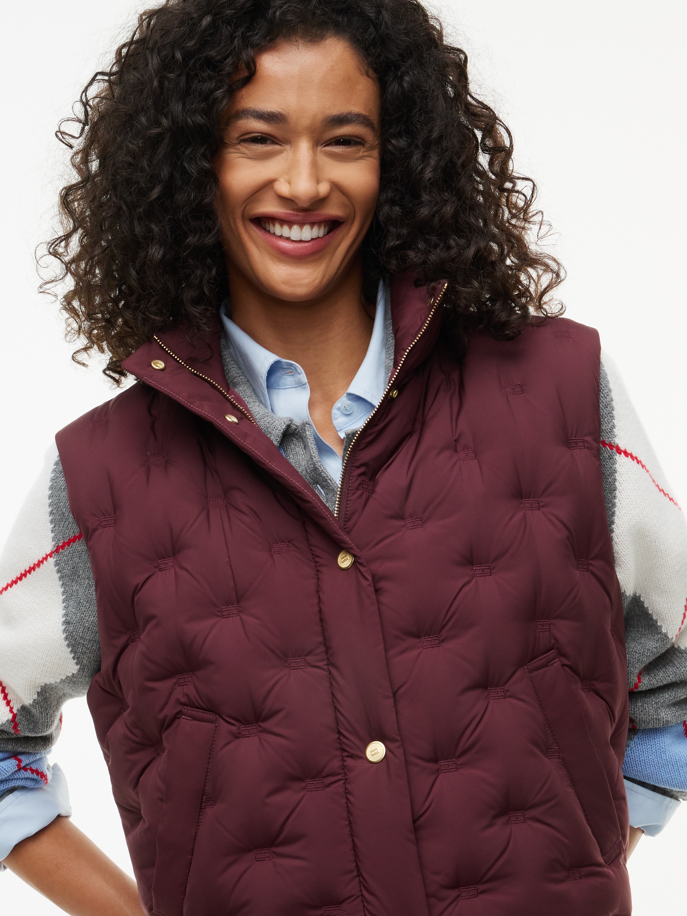 Tommy Hilfiger Steppweste »LW DOWN FLAG QUILT VEST« Kunstfaser