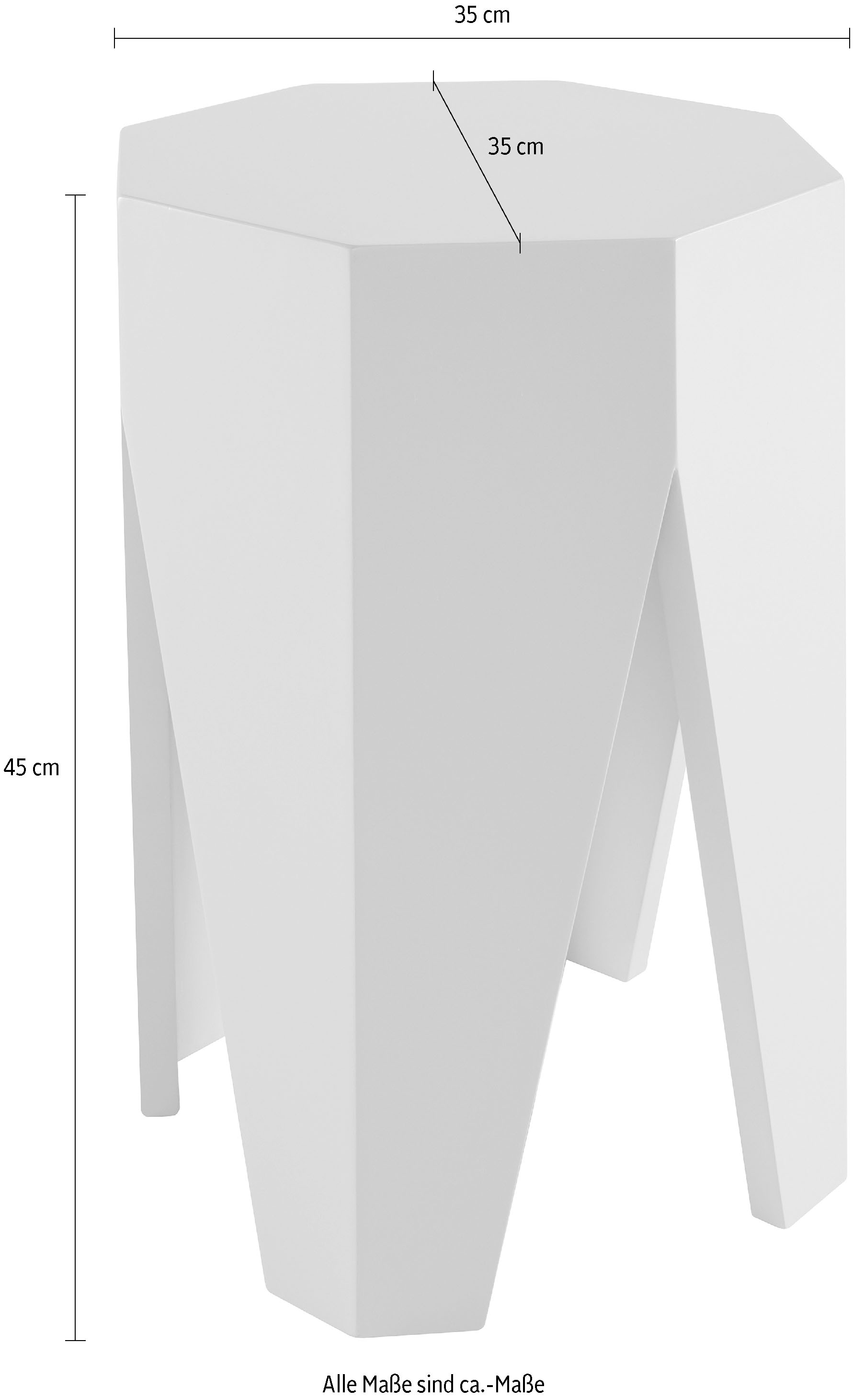 s.Oliver Table d'appoint »Högsby« en MDF laqué vert sauge, largeur 35, hauteur 45 cm