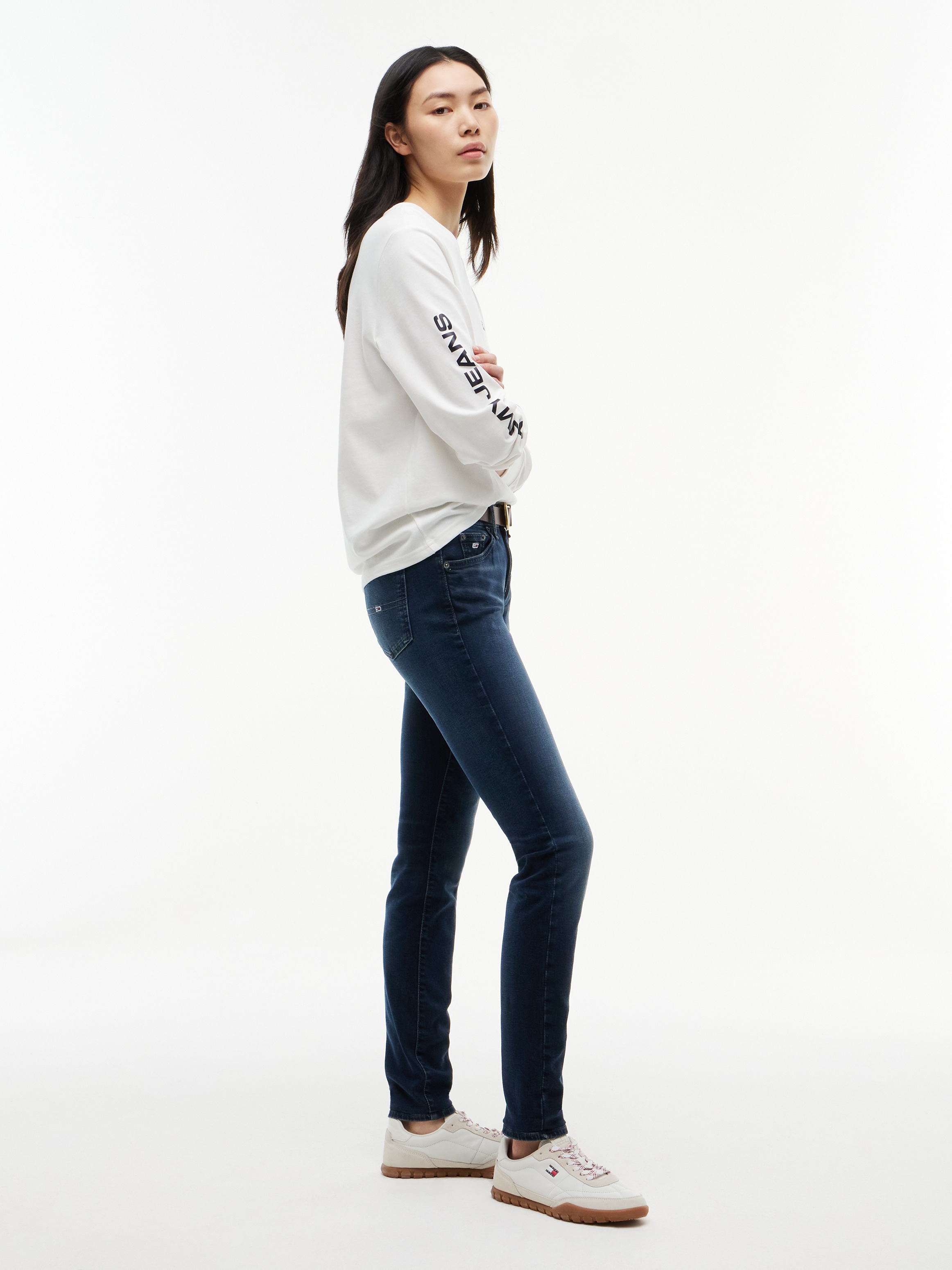 Tommy Jeans Jeans skinny »LW SKN CH12« avec badge logo, broderie logo