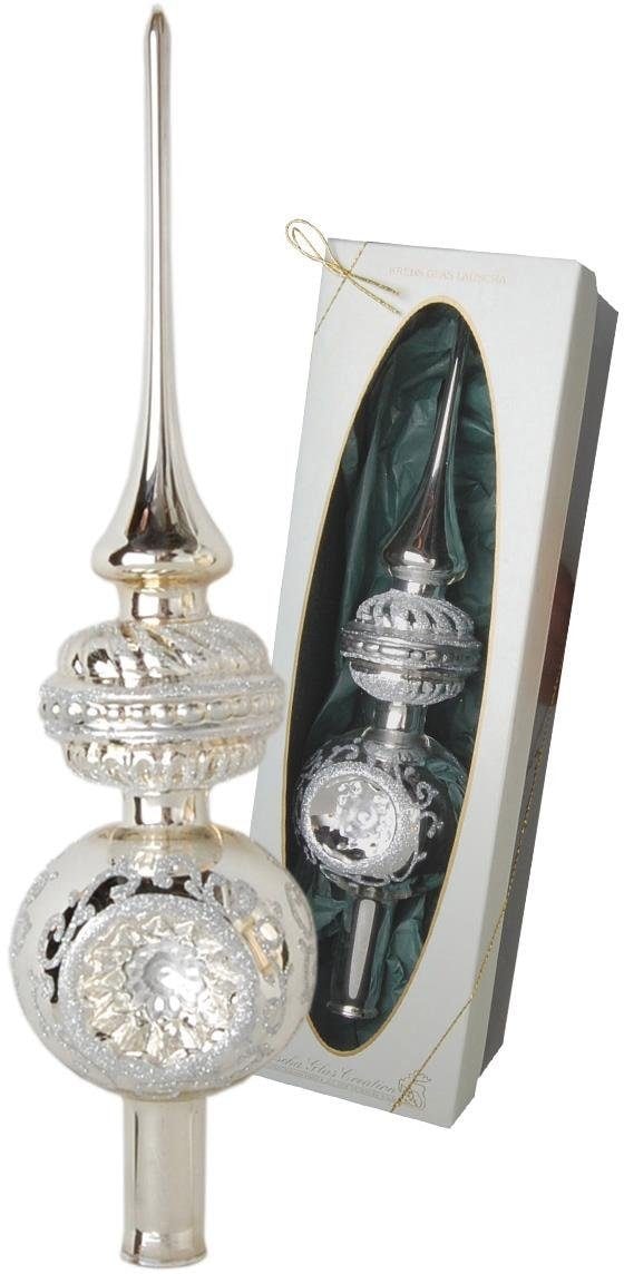 Krebs Glas Lauscha Christbaumspitze »Reflexstyle, Weihnachtsdeko, Christbaumschmuck« mundgeblasen