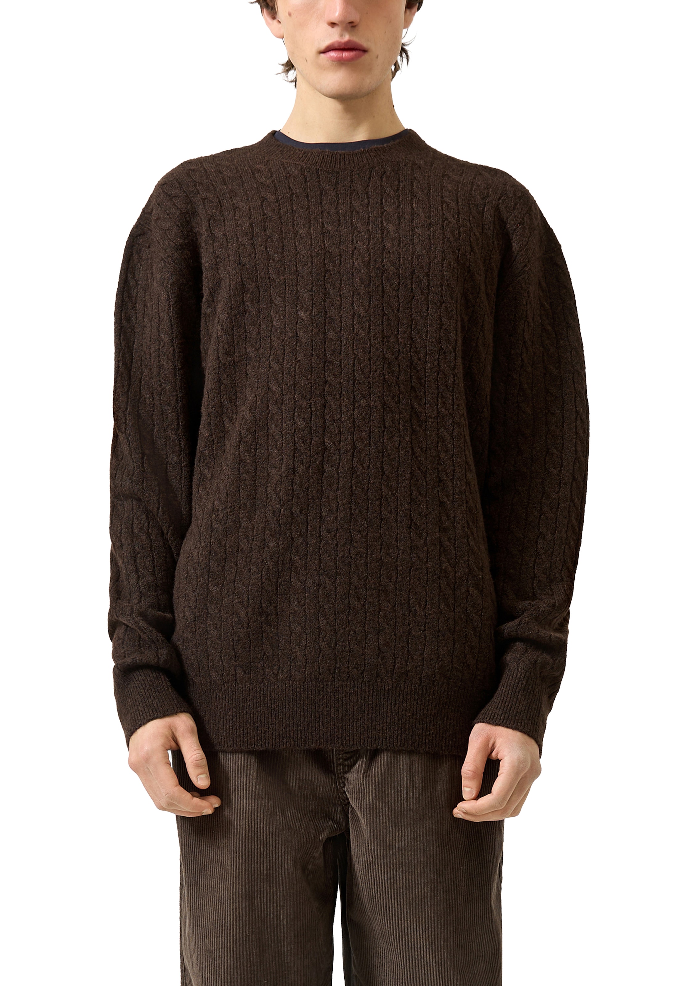 QS Strickpullover Winterpullover mit Zopfmuster