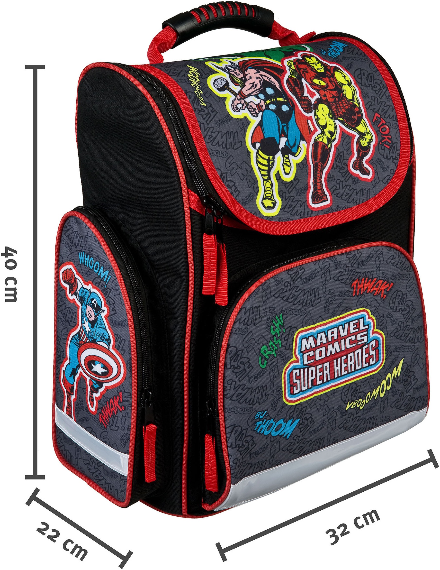 UNDERCOVER Schulranzen »Clou« Reflektoren