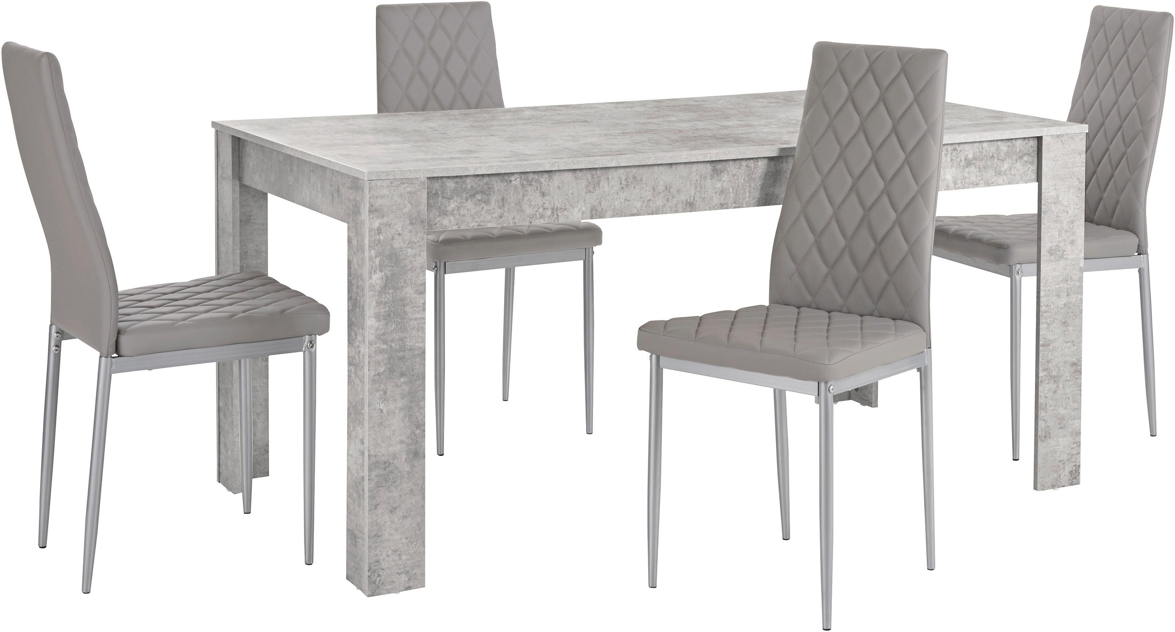 GOODproduct Essgruppe »Lynn160/Brooke« Set,  Set: Tisch mit 4 Stühlen