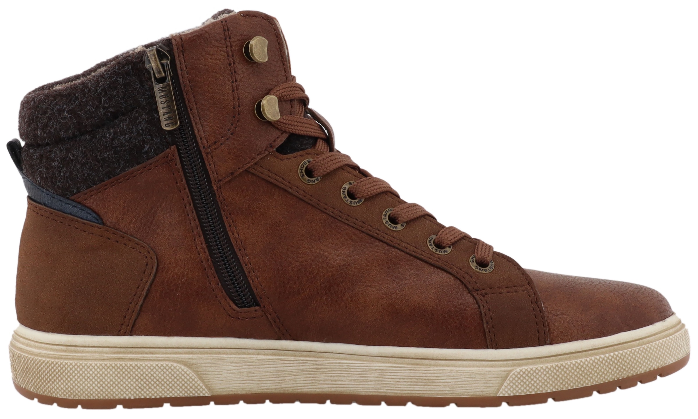 Mustang Shoes Sneakers »Merian«  baskets montantes, bottines à lacets avec fermeture éclair