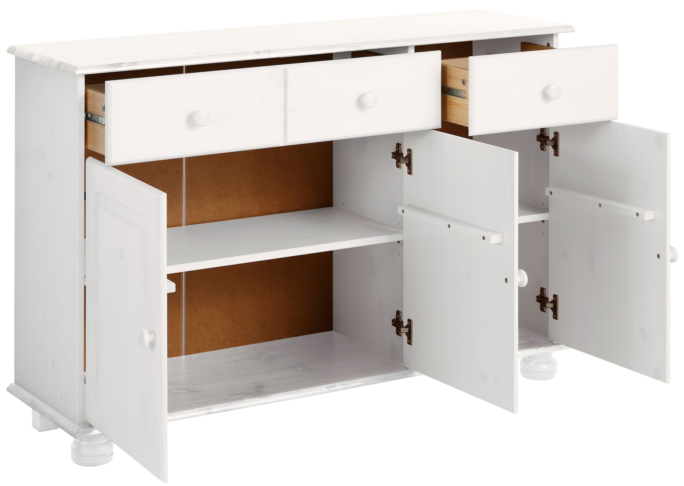 GOODproduct Sideboard »Mette« Kommode mit gefrästen, kugelförmigen Füssen, Breite 120 cm