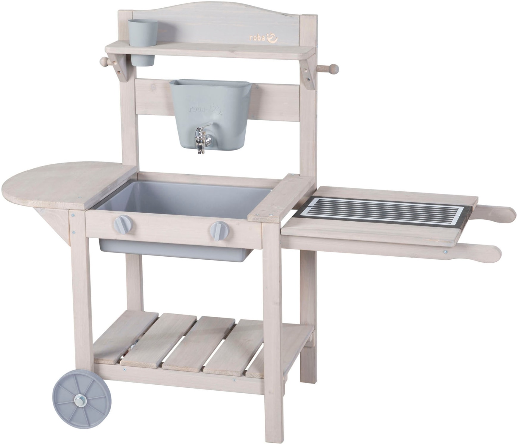 roba® Outdoor-Spielküche »Mobile Matschküche BBQ, aus Holz« FSC® - schützt Wald