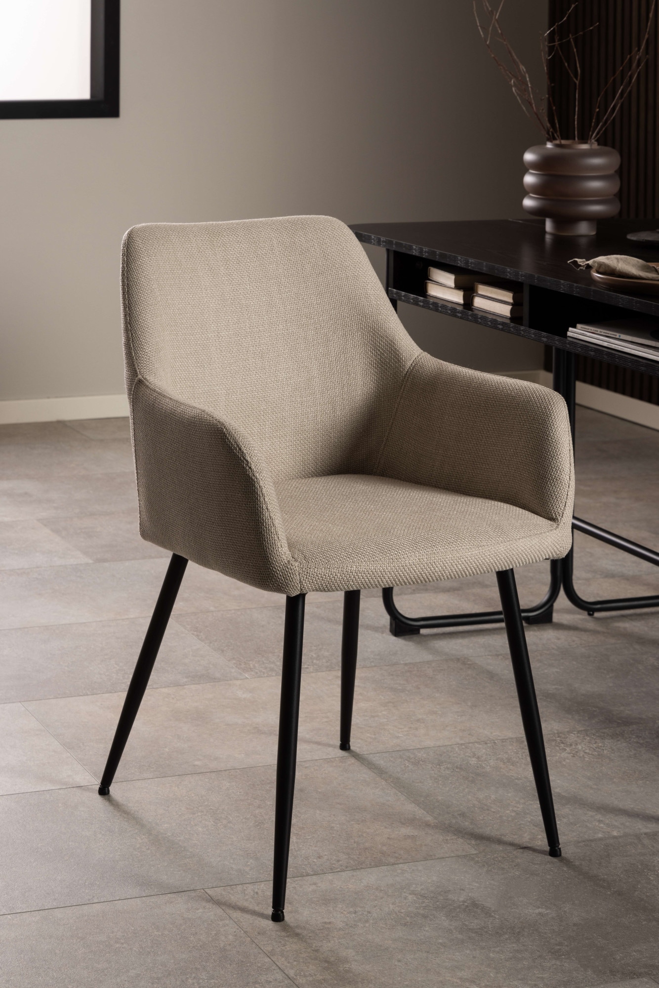 ACTONA GROUP Esszimmerstuhl »Glenda 2er Set, Stoff - mit Armlehne & gepolstert in mehreren Farben« () Bequemer Stuhl im skandinavischen Design & modernem Look