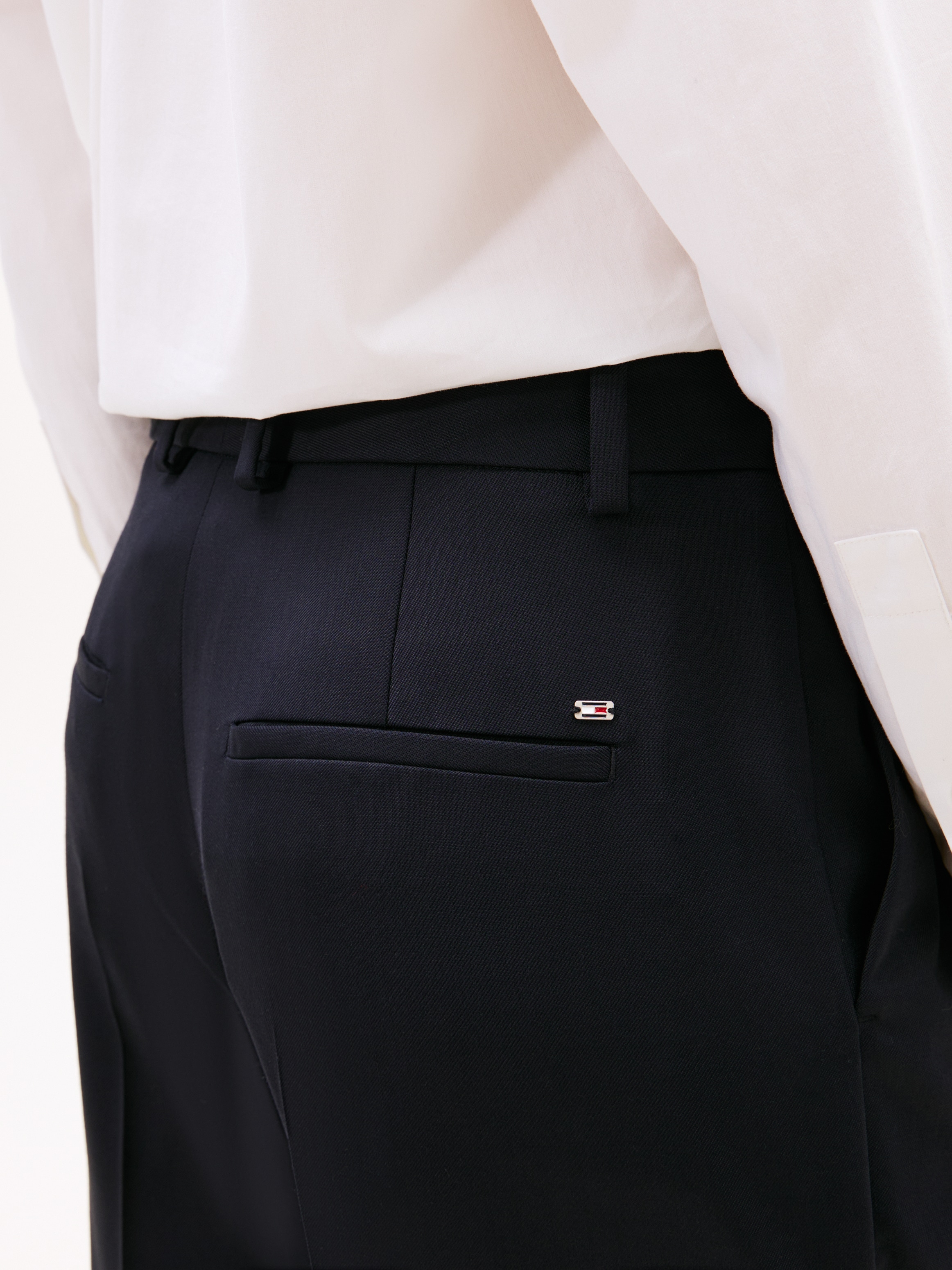 Tommy Hilfiger Pantalon de costume »TIMELESS WOOL RLXD STRT PANT«  mit Wolle