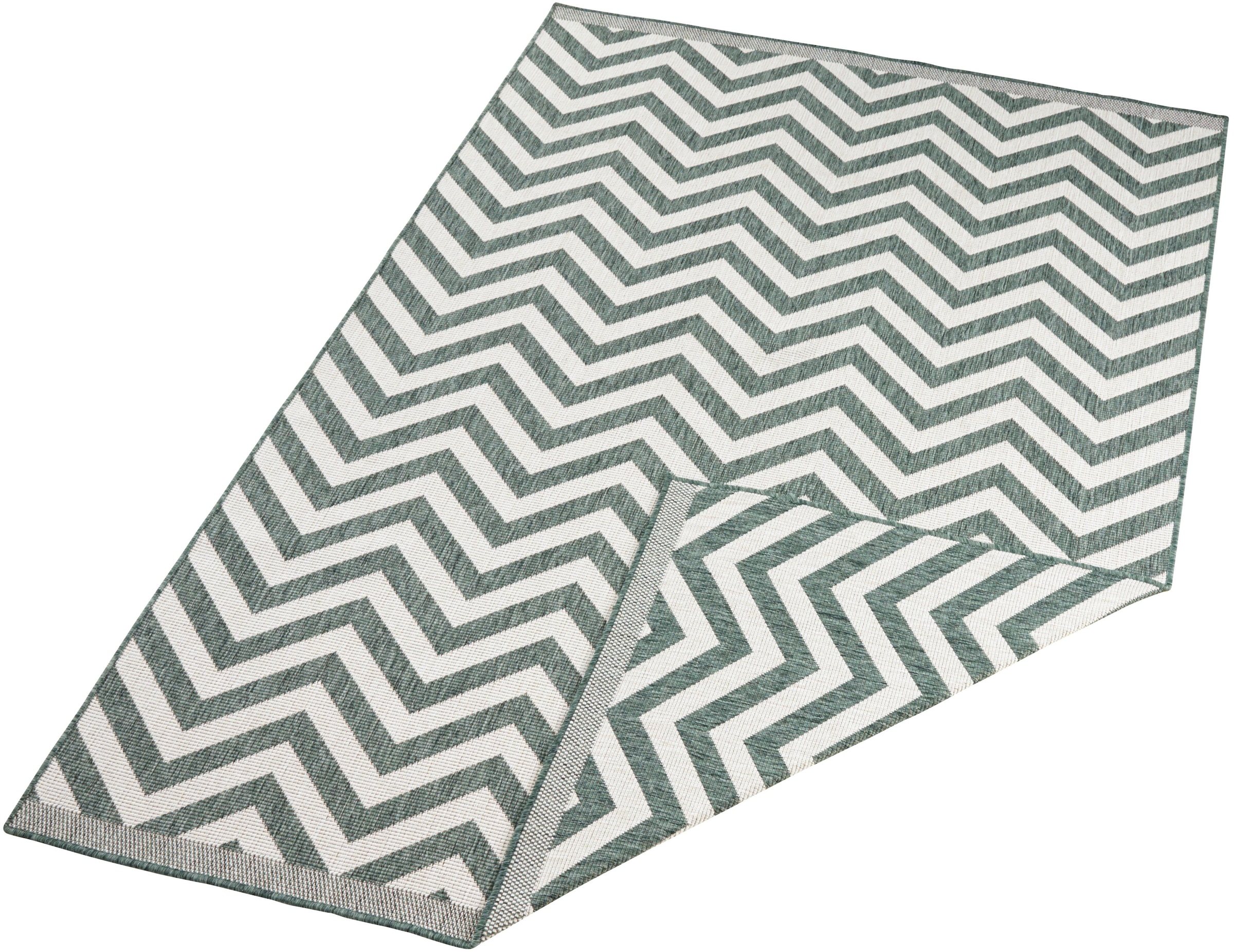 NORTHRUGS Teppich »Palma Wendeteppich« rechteckig 5 mm Höhe In-& Outdoor, Wetterfest, Balkon, Läufer, Wohnzimmer, Wasserfest