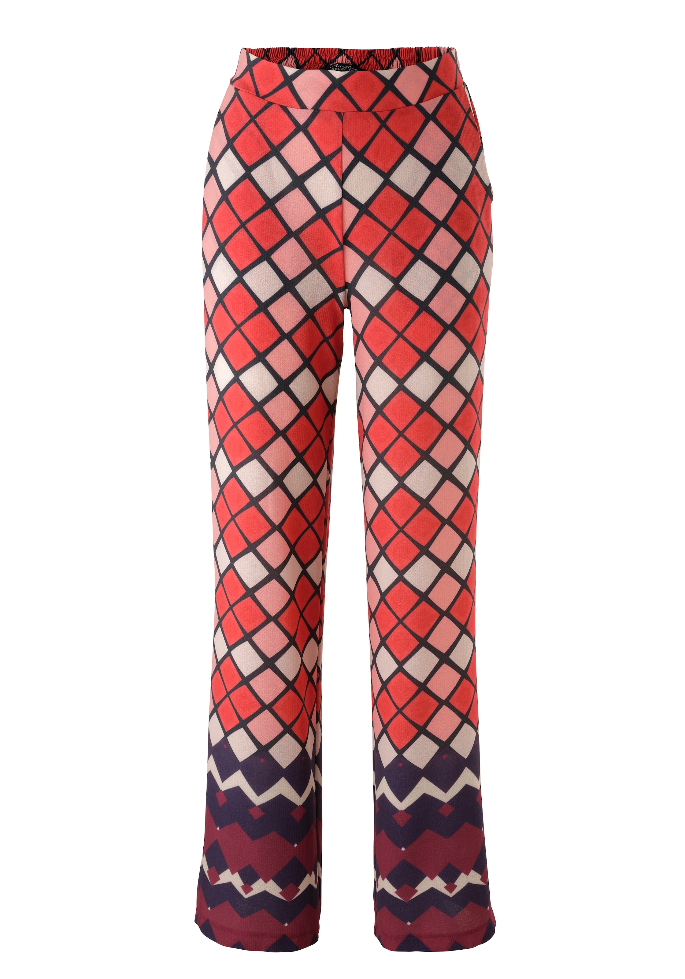 Aniston SELECTED Schlupfhose  ausgefallener Rautenmusterung und Eingriffstaschen - NEUE KOLLEKTION
