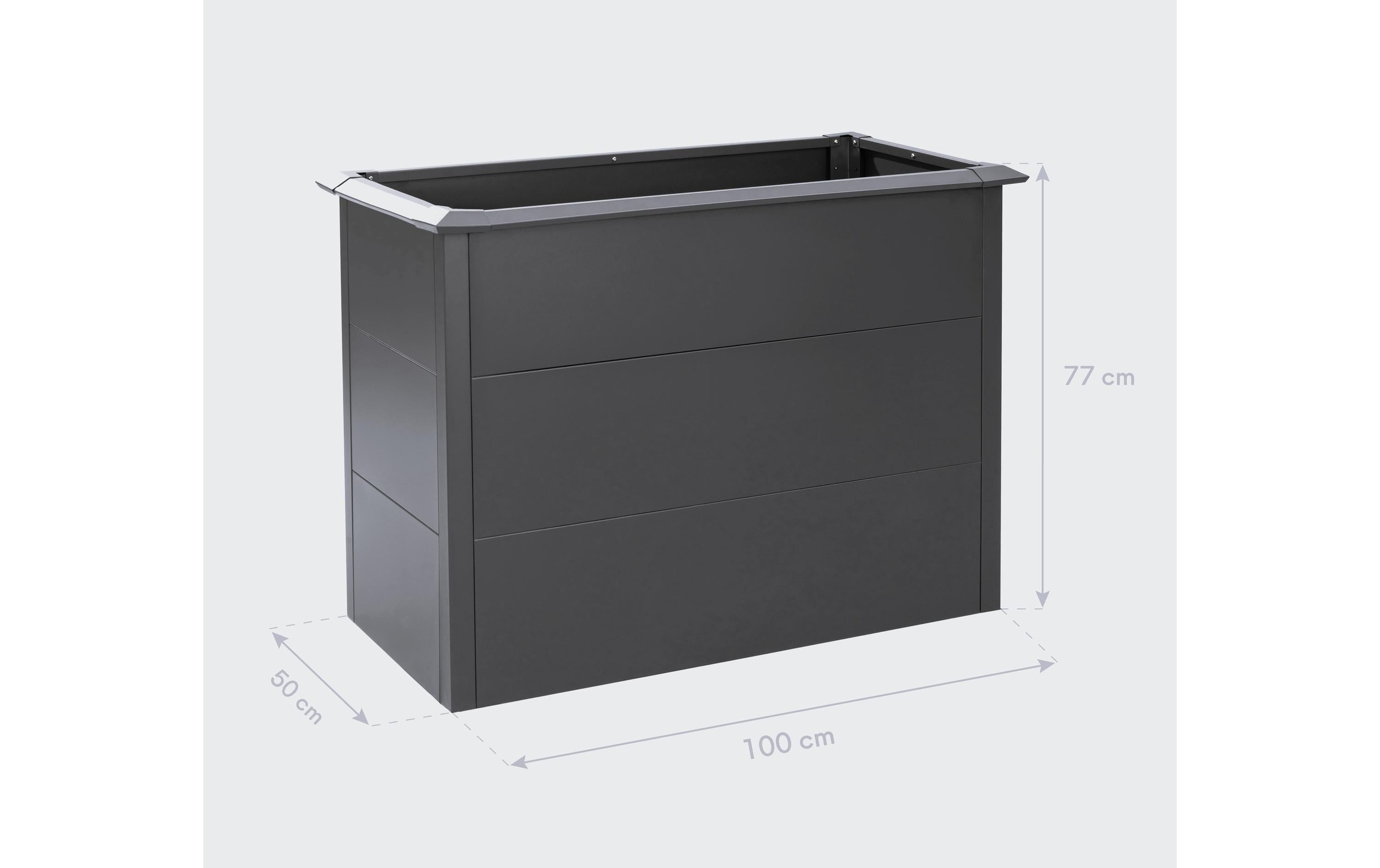 WESTMANN Lit surélevé »Metall Hochbeet Primus M« anthracite, 100x50x77 cm