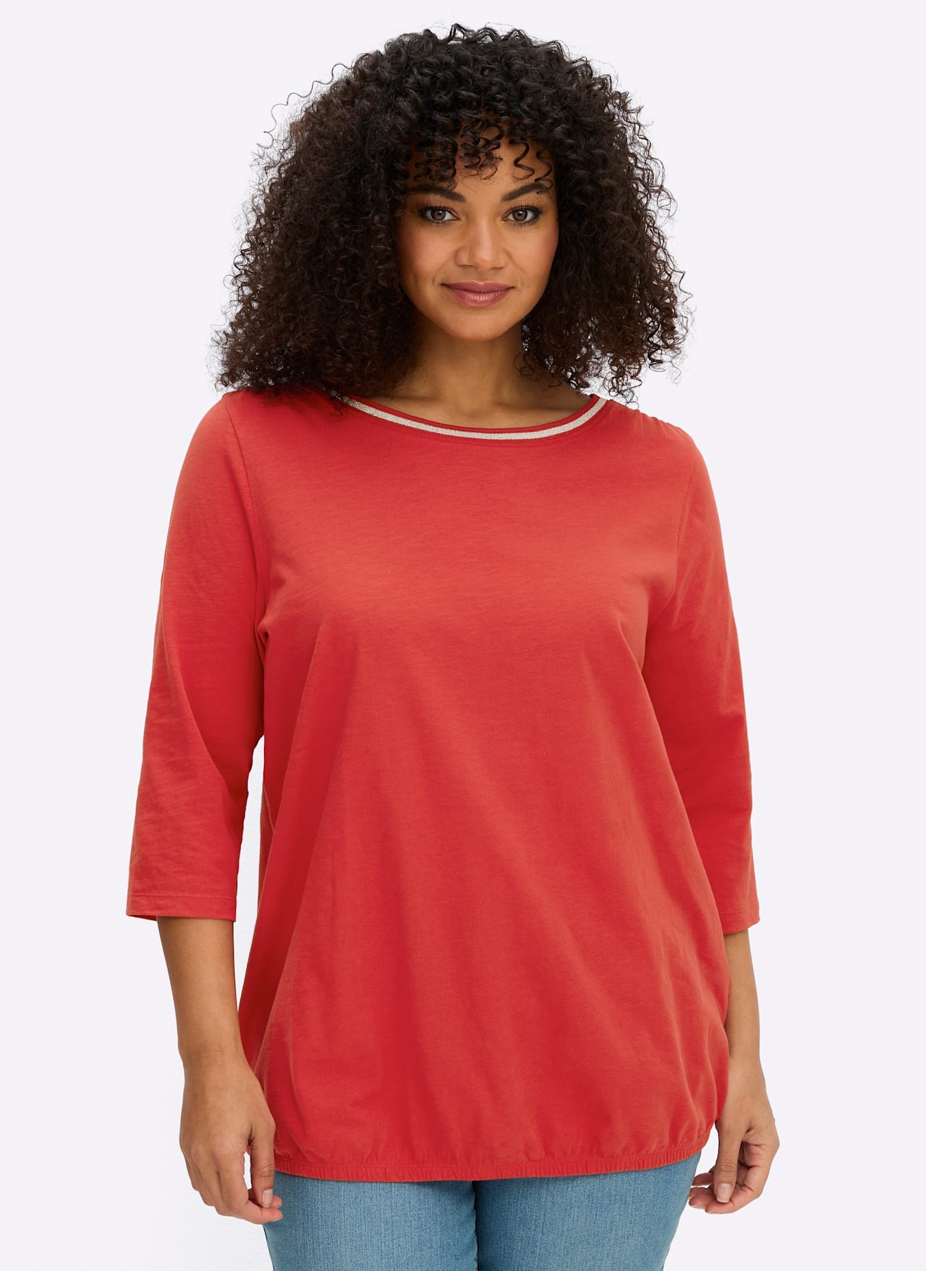 Sheego Shirt à col rond »3/4-Arm-Shirt« 1