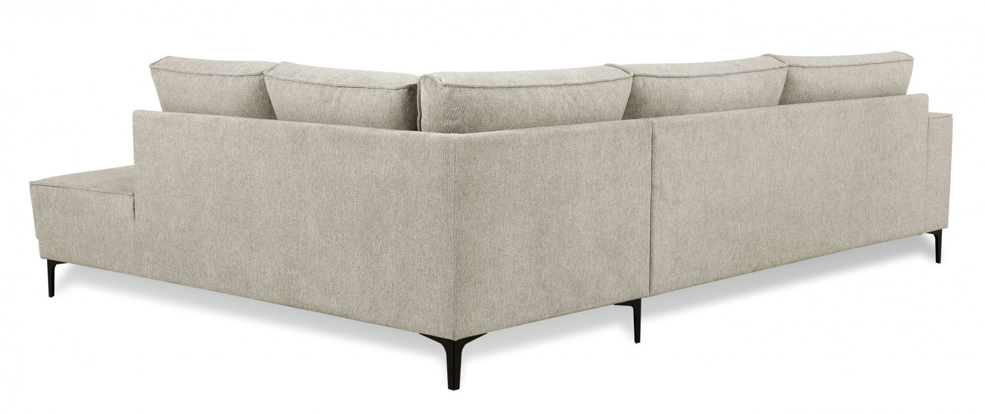 GOODproduct Ecksofa »Casina« mit abgerundeter Ottomane, in einem weichen Chenille-Stoff