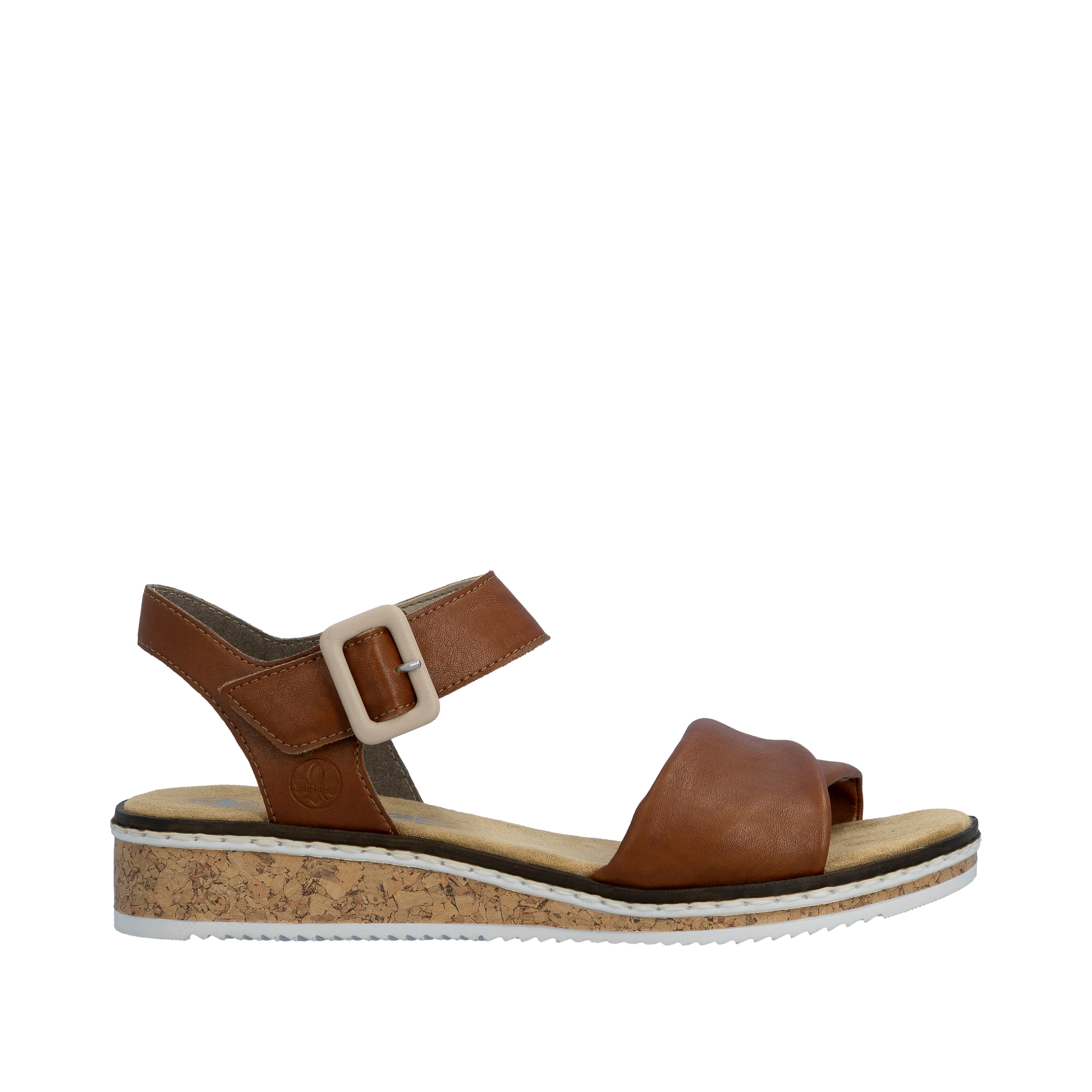 Rieker Sandalette  Keilsandale, Sommerschuh, Urlaubsschuh mit Klettriemchen