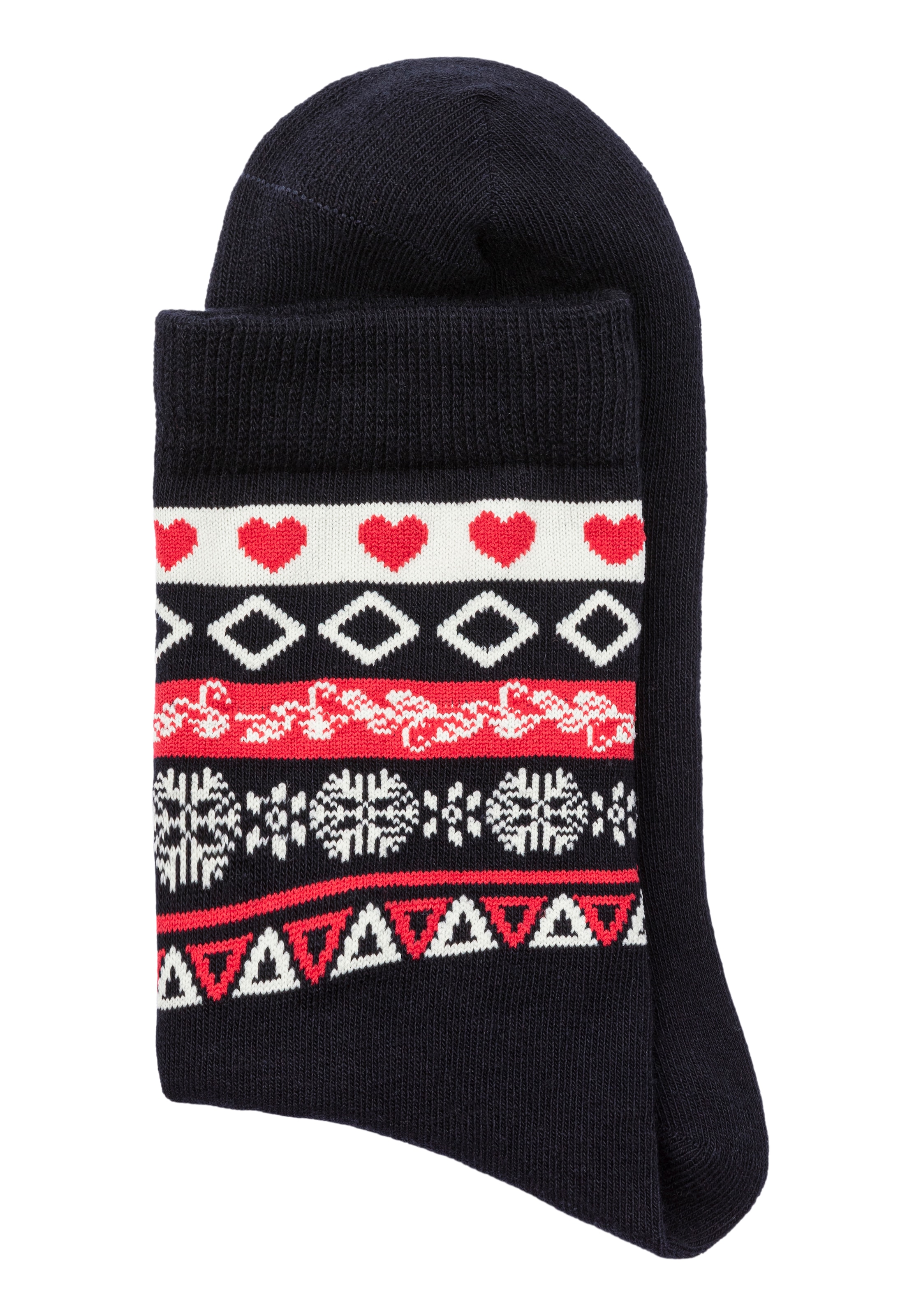 H.I.S Basicsocken Packung, 3 Stk. tlg. mit Wintermotiven