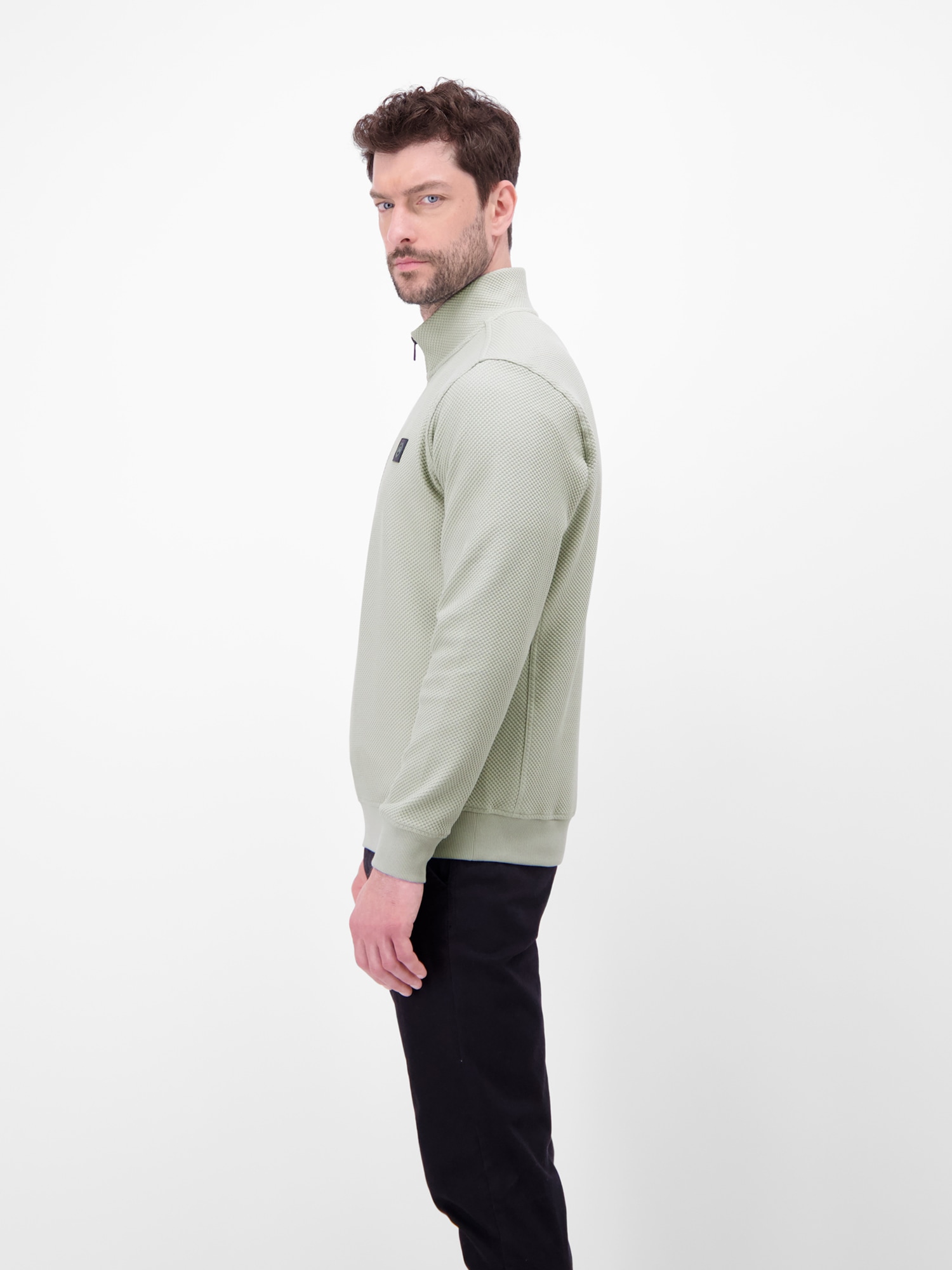 LERROS Sweat-shirt »Troyer mit Reissverschlusskragen«

