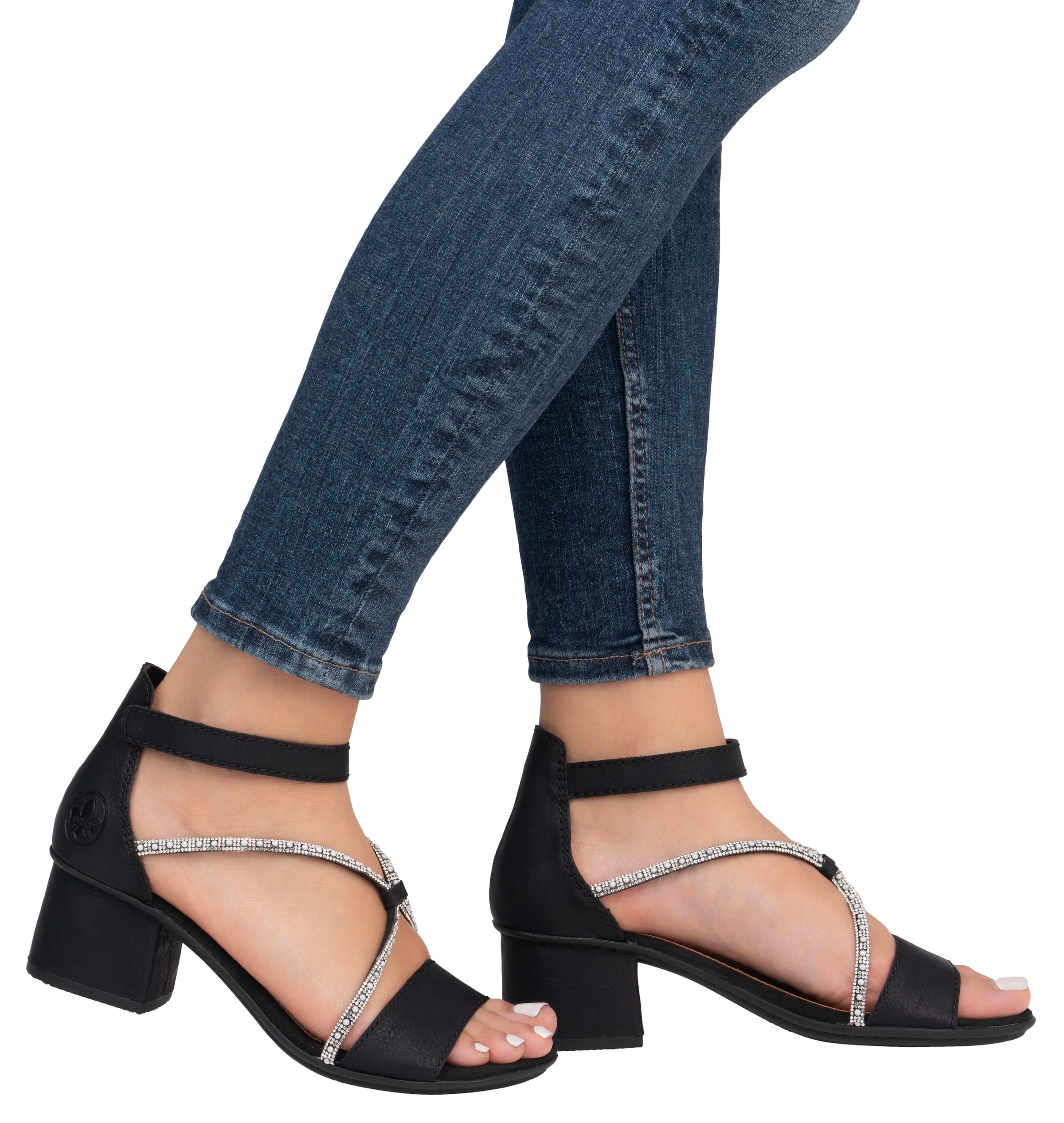 Rieker Sandalette  Sommerschuh, Sandale, Blockabsatz, mit praktischem Klettverschluss