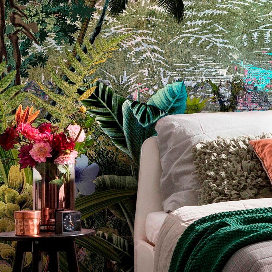 Komar Vliestapete »Digitaldruck Vlies -  Cours Fluvial - Grösse 250 x 250 cm« bedruckt glatt Wohnzimmer, Schlafzimmer