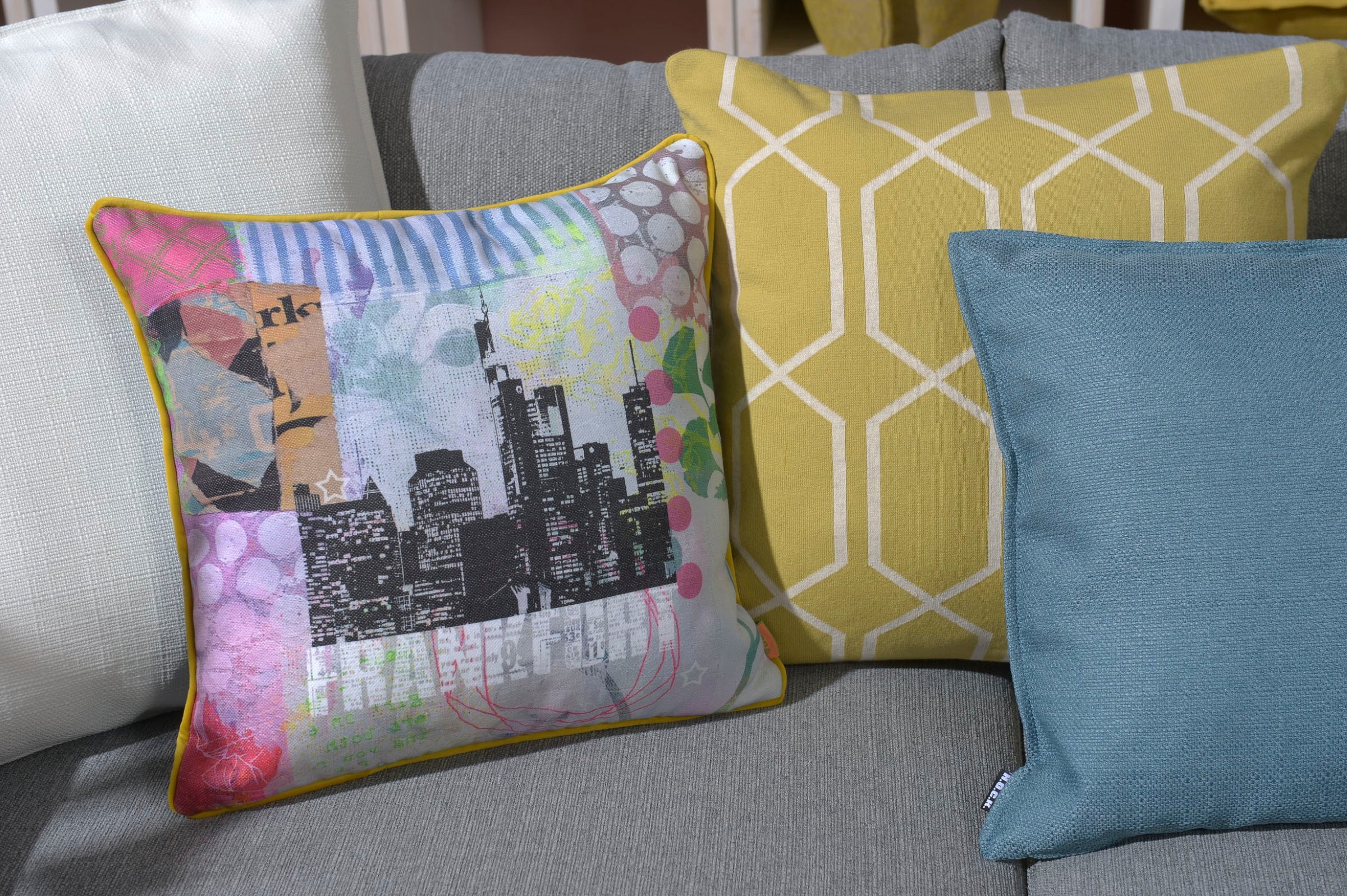 H.O.C.K. Dekokissen »Mali« einfarbig, Kissenhülle mit Füllung, 1 Stück