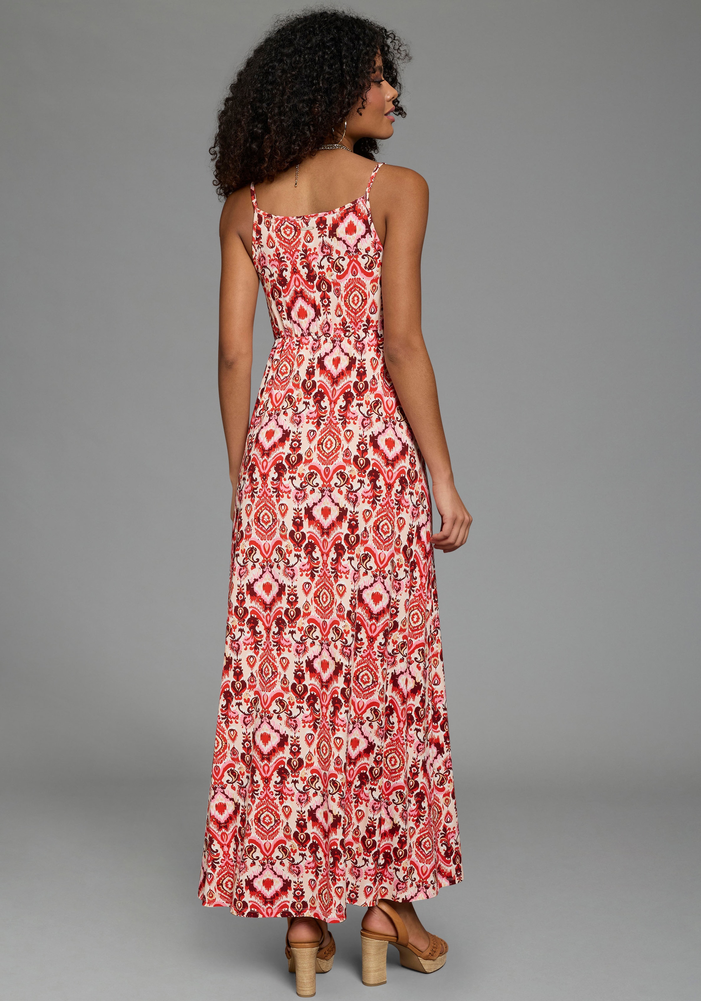 Laura Scott Robe d'été für sommerliche Anlässe, aus Viskose und Elasthan, gemustert