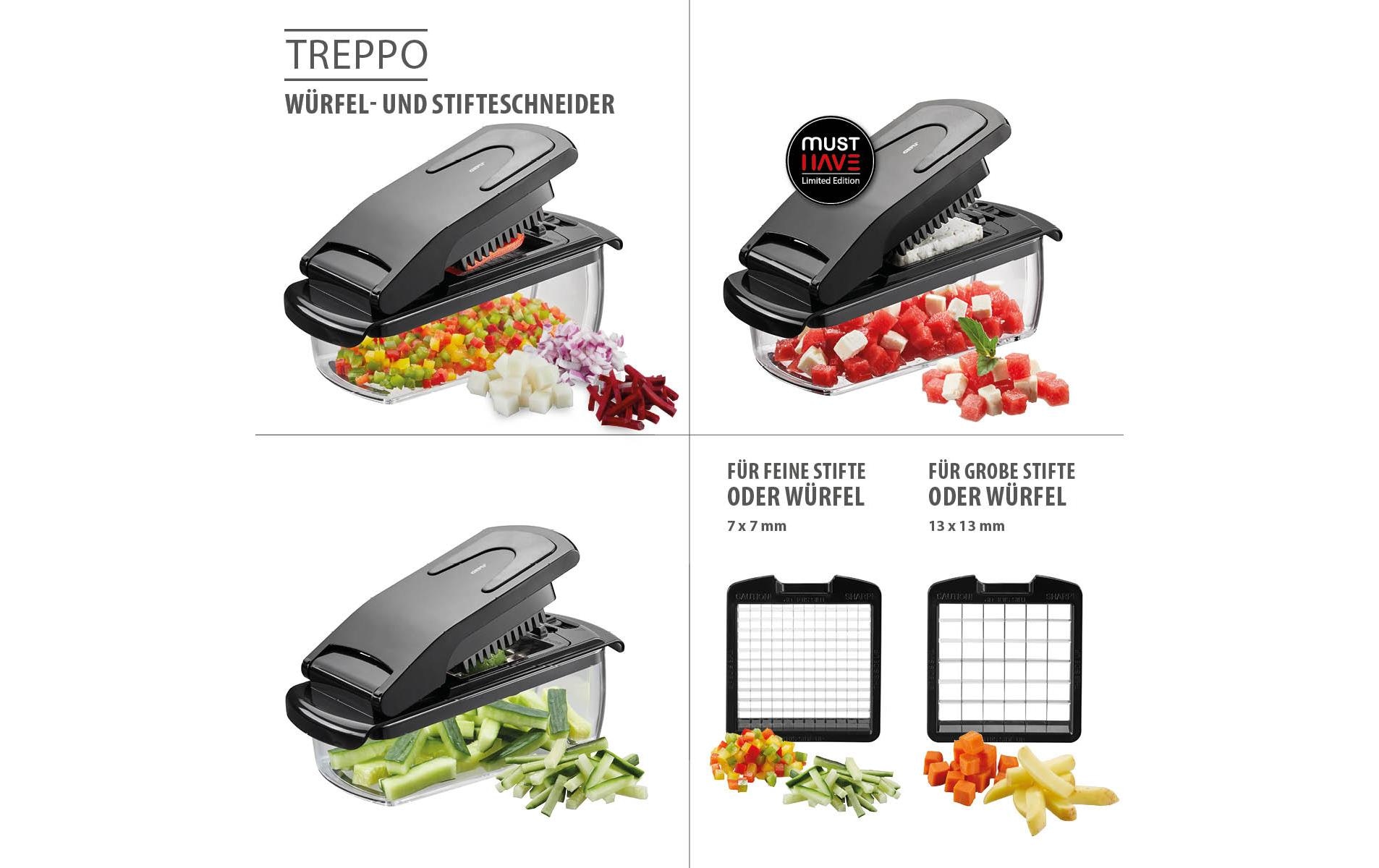 GEFU Hachoir »(Würfel- und Stifteschneider) TREPPO« Kunststoff, Edelstahl, 1000 ml