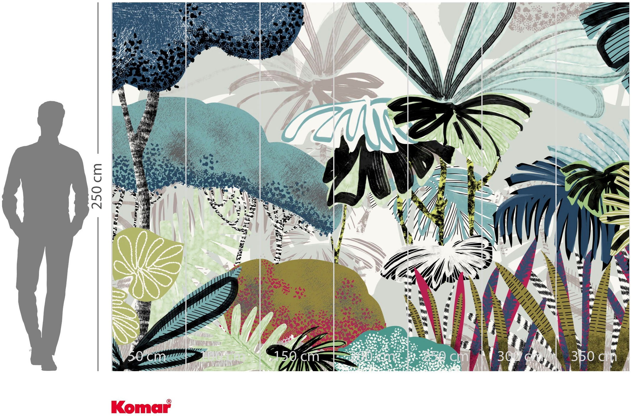 Komar Fototapete »Vlies Fototapete - Jolly Jungle - Grösse 350 x 250 cm« Motiv | bedruckt glatt