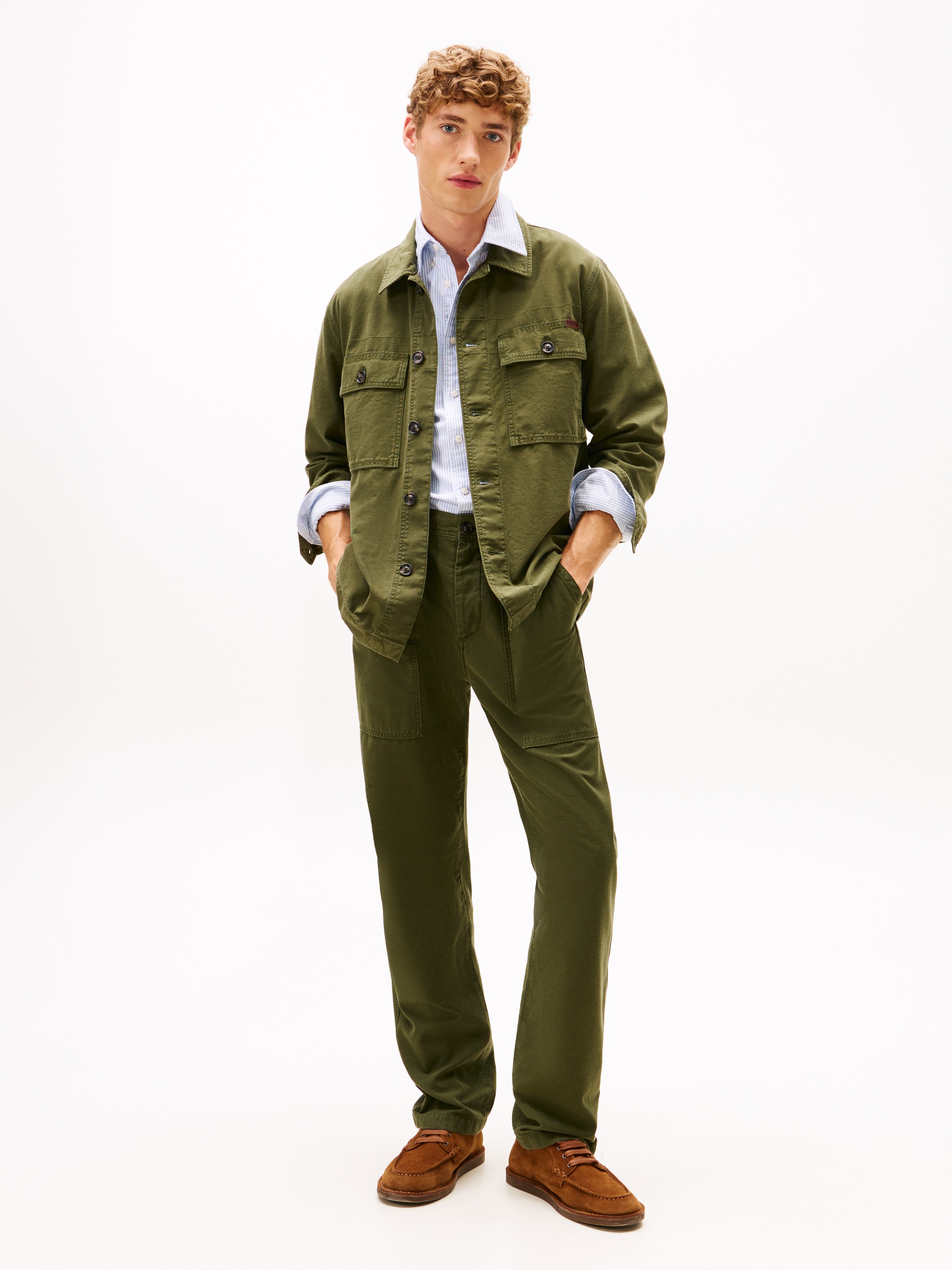 Tommy Hilfiger Hemdjacke »GMD UTILITY« aus strukturiertem Satin