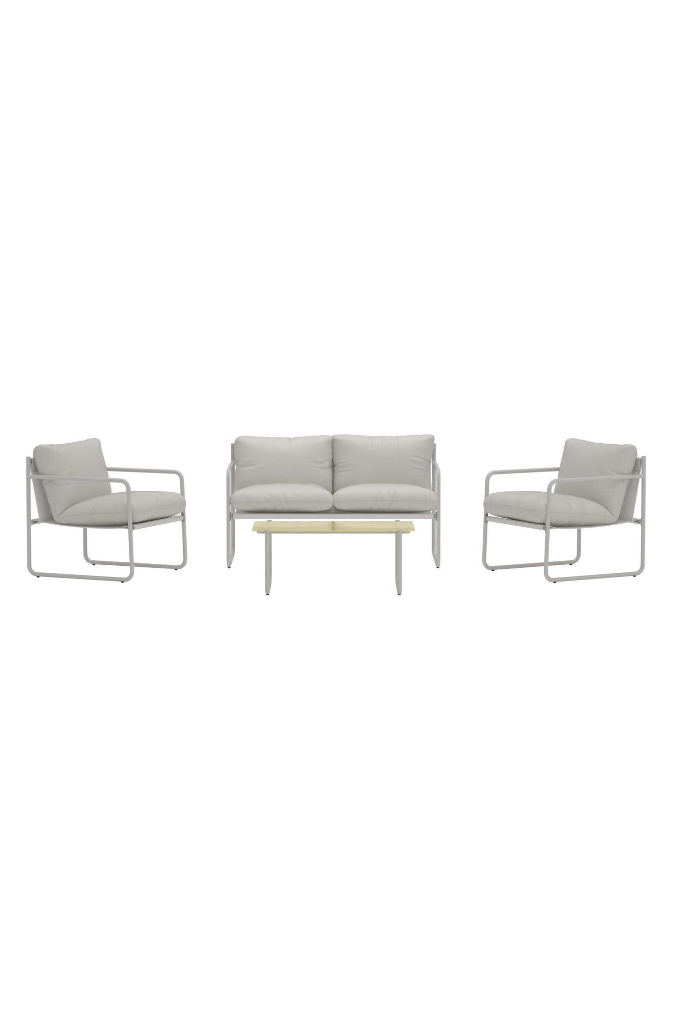 Venture Home Gartenlounge-Set »Thassos, grosszügiges Outdoor-Set für hohen Sitzkomfort« 4 tlg. Loungemöbel mit Stoffbezug, angenehm, weich