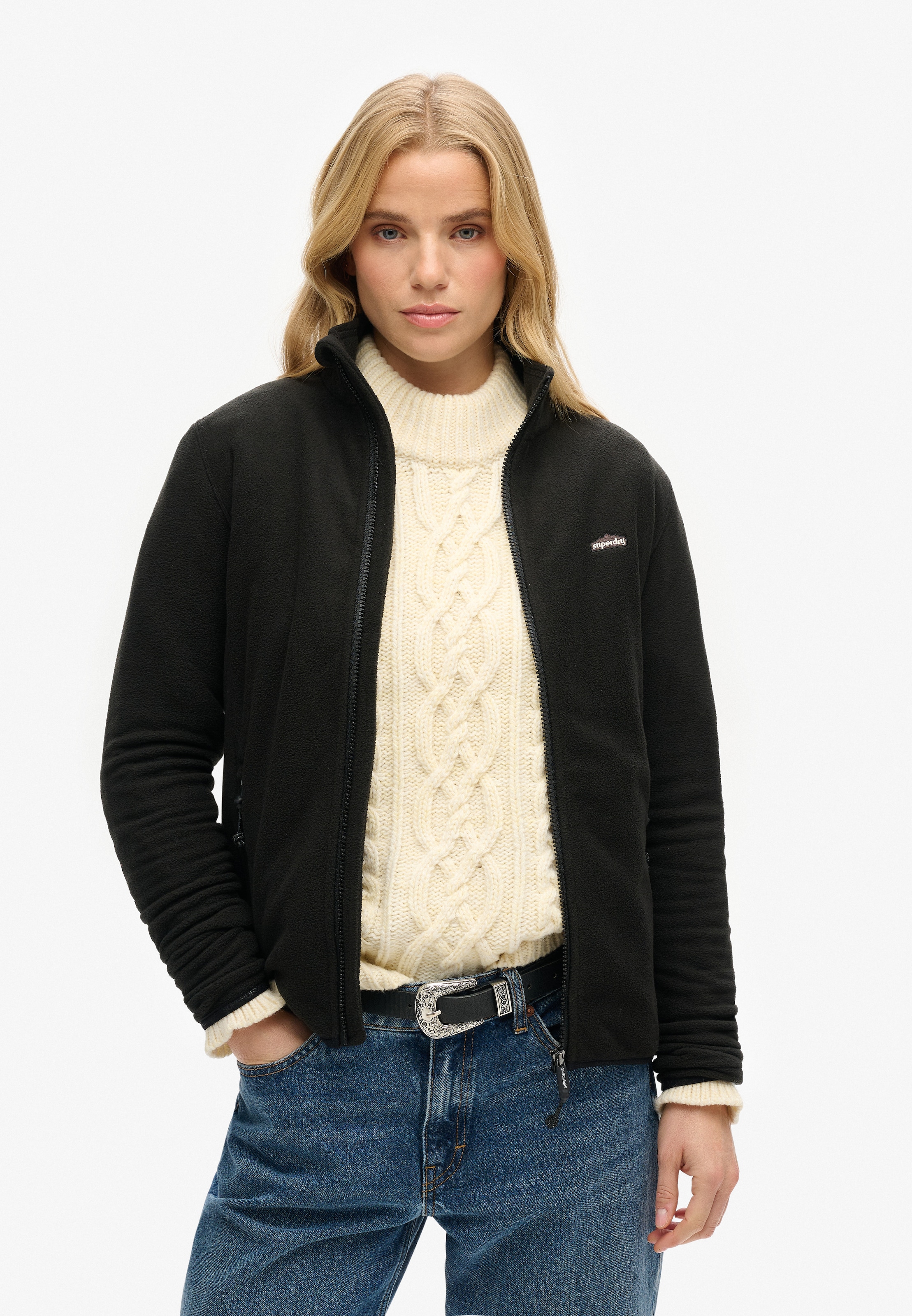 Superdry Veste polaire »POLAR FLEECE FULL ZIP« ohne Kapuze