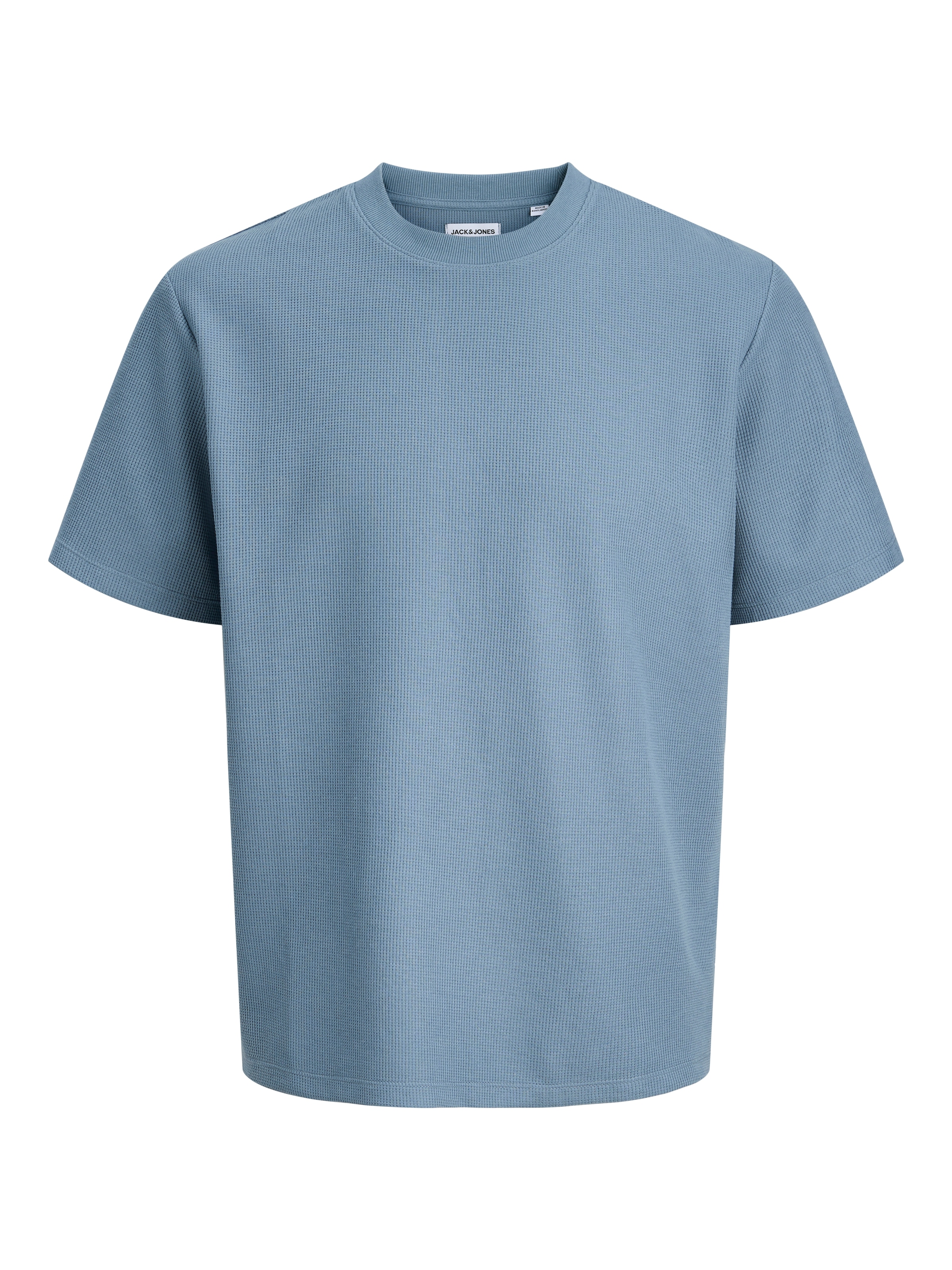 Jack & Jones Shirt à col rond »JJEAUSTIN TEE SS NOOS« Materialmix, relaxed fit