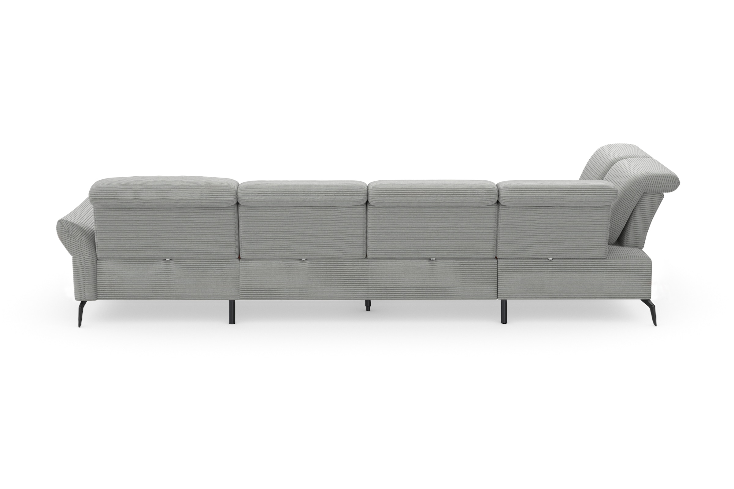 sit&more Wohnlandschaft »Coco U-Form« Sitztiefen-, Arm- und Kopfteilverstellung, Cord-Bezug, Fusshöhe 15 cm