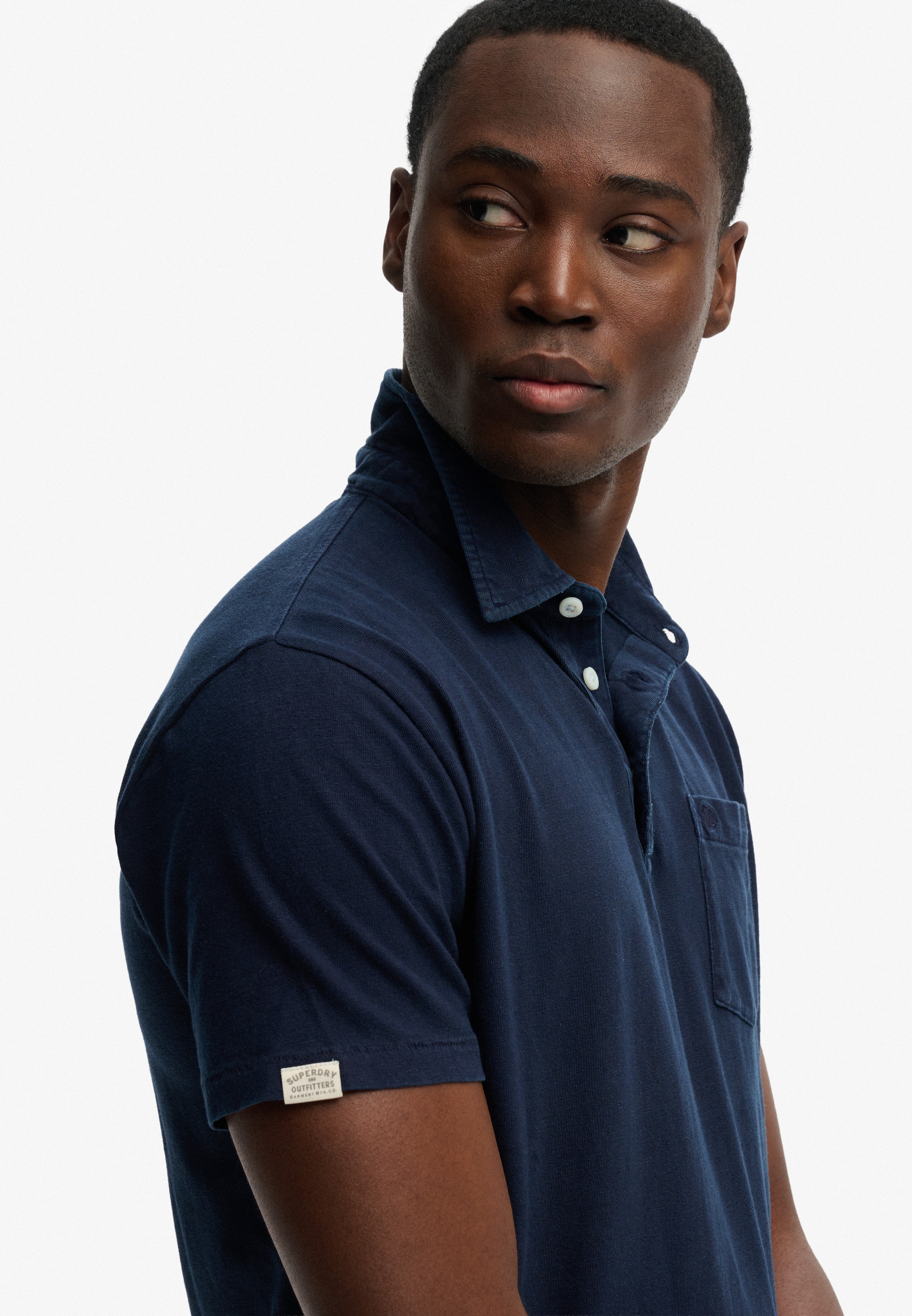 Superdry Polo »CLASSIC COTTON LINEN POLO« en superbe mélange coton-lin
