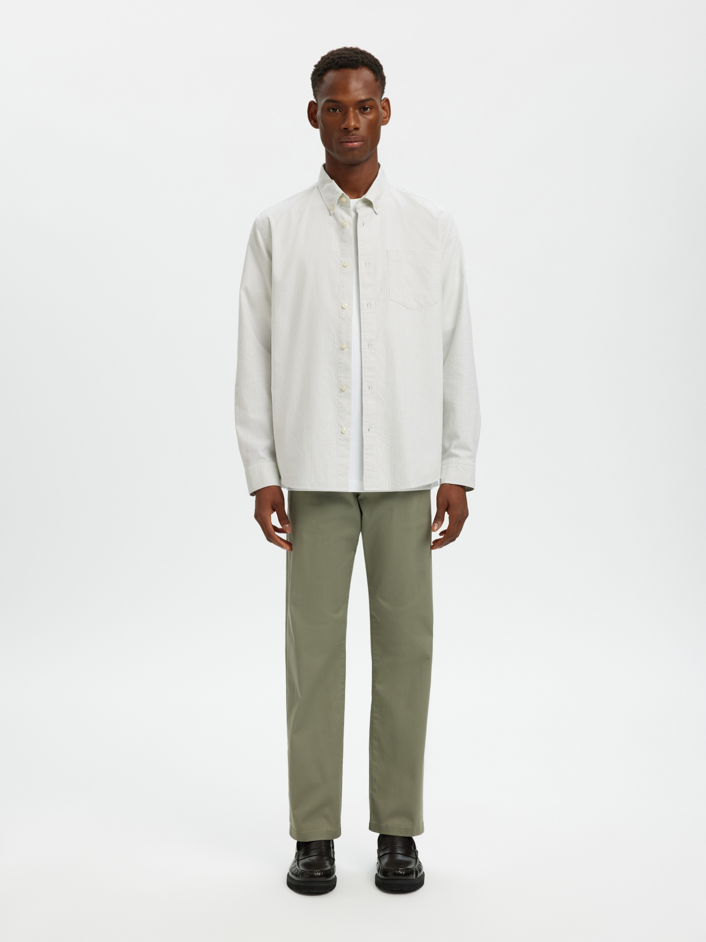 SELECTED Chemise à manches longues »SLHREGRICK-OX SHIRT LS NOOS« Baumwolle, regular fit