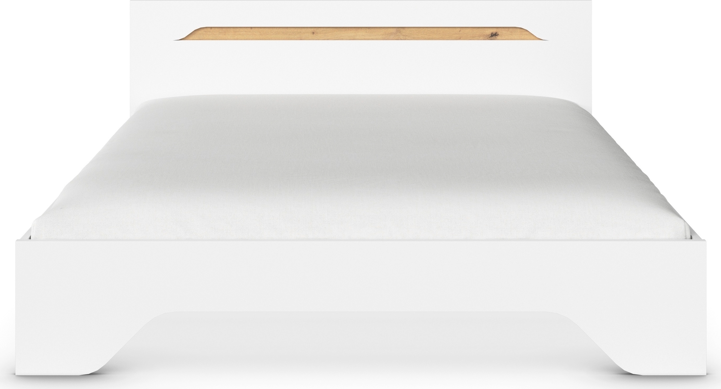 GOODproduct Lit »Doppelbett Holzbett Futonbett AGORDO« Surface de couchage : 180x200 cm,  avec élégante tête de lit en chêne Artisan MADE IN GERMANY