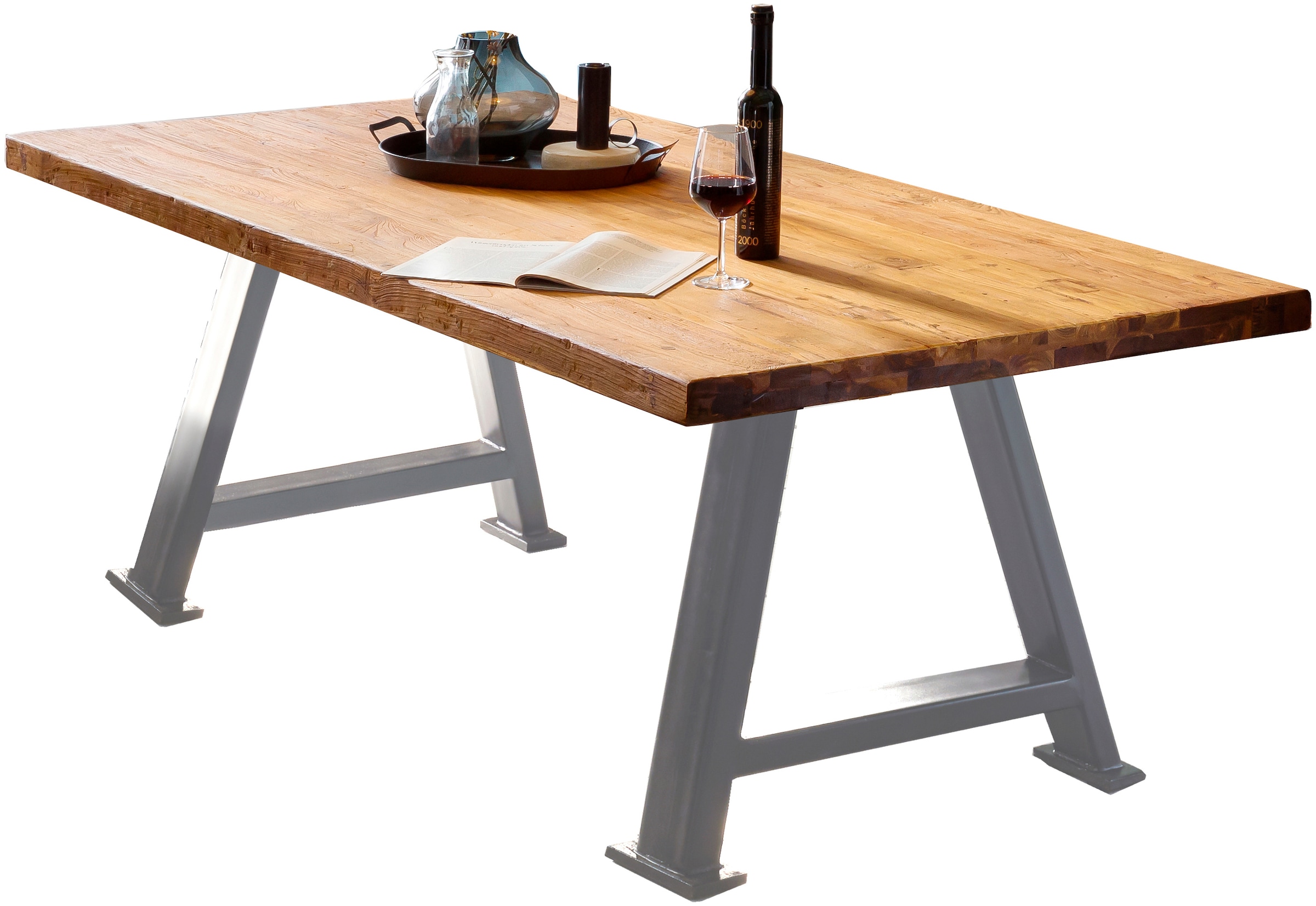 SIT Plateau de table »Pordenone aus recyceltem Teakholz – Natur – Unikat« 1 cuis tlg. Plateau de table doublé avec épaisseur marquée de 50 mm