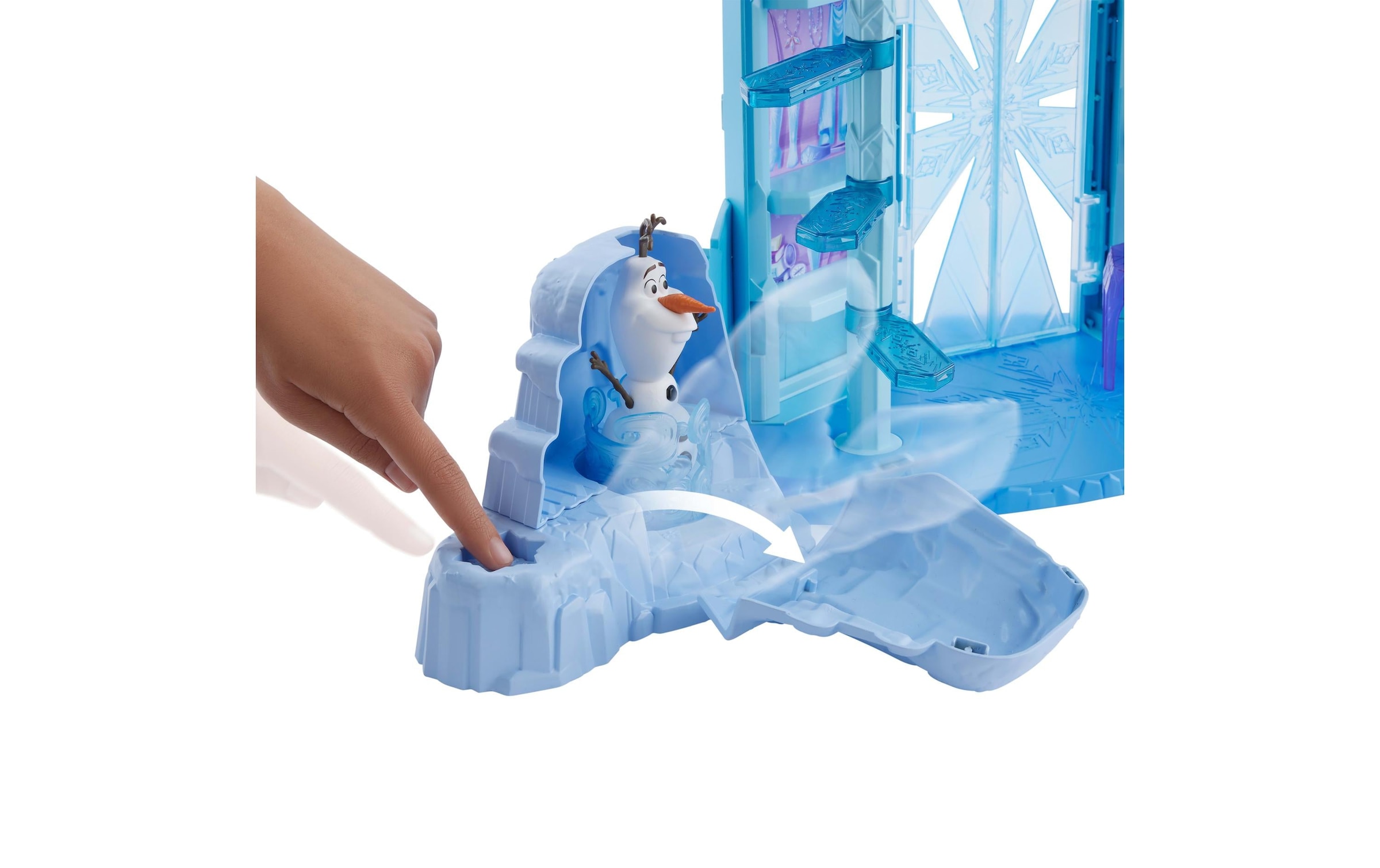 Disney Frozen Puppenhaus »Frozen Puppenhaus Elsa Ice Castle Playset« Elsas Eispalast mit Olaf, 5 Spielbereichen und 21 Zubehörteilen
