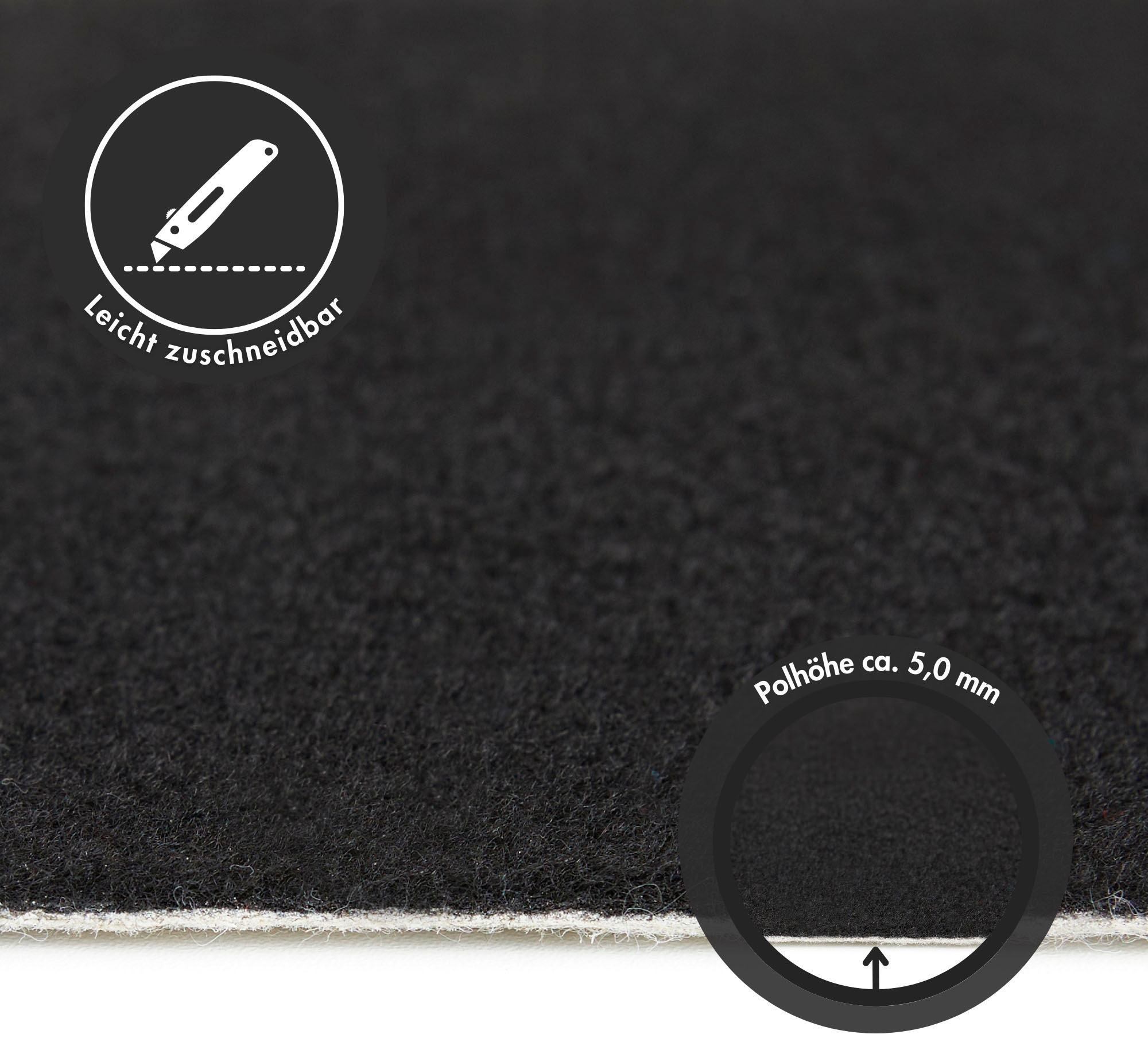 Andiamo Teppichboden »Sina, Velours, Gesamthöhe 6 mm, Luxusklasse LC1« rechteckig Uni Farben, Breite 400 cm, strapazierfähig, pflegeleicht, Wohnzimmer