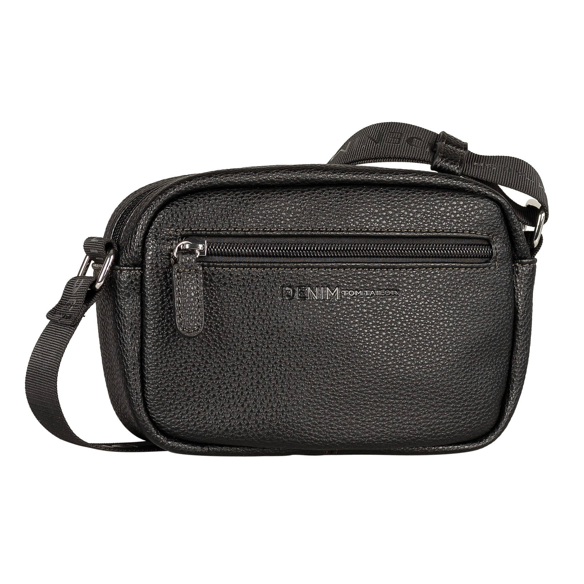 TOM TAILOR Denim Sac à bandoulière »Fara« Style doux et moelleux avec bande contrastée en tissu et impression logo brillante