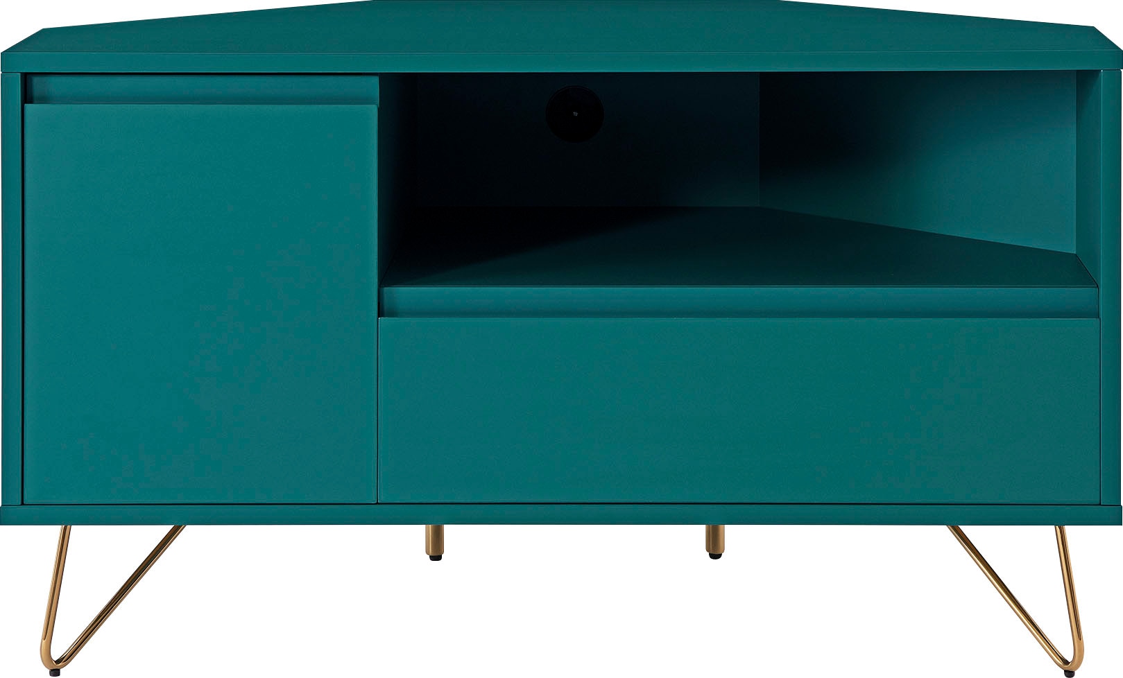 SalesFever TV-Board »Bolton Moderne TV-Eckkommode« Ecklösung, TV-Kommode matt lackiert, Push-to-open Funktion