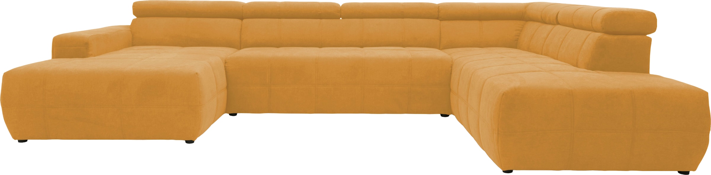 GOODproduct Wohnlandschaft »Ballerup 359 x 228 cm, auch mit verstellbarer Sitztiefe« Kopfteile verstellbar, aus pflegeleichtem, weichem Bezugsstoff, U-Form