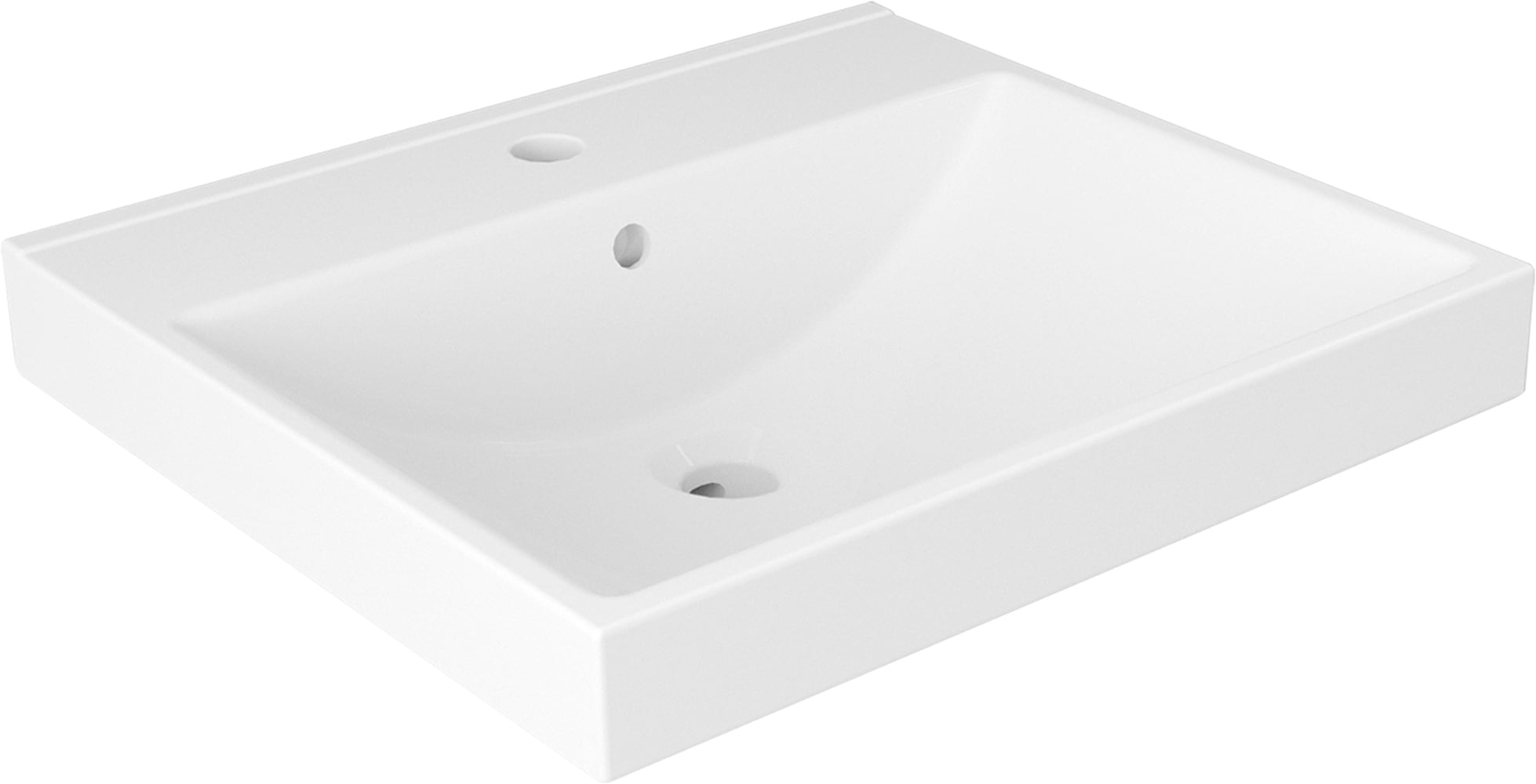 welltime Vasque à encastrer »Trento Deluxe« Disponible avec nano glaçure en 51, 61, 81, 101 et 121 cm.