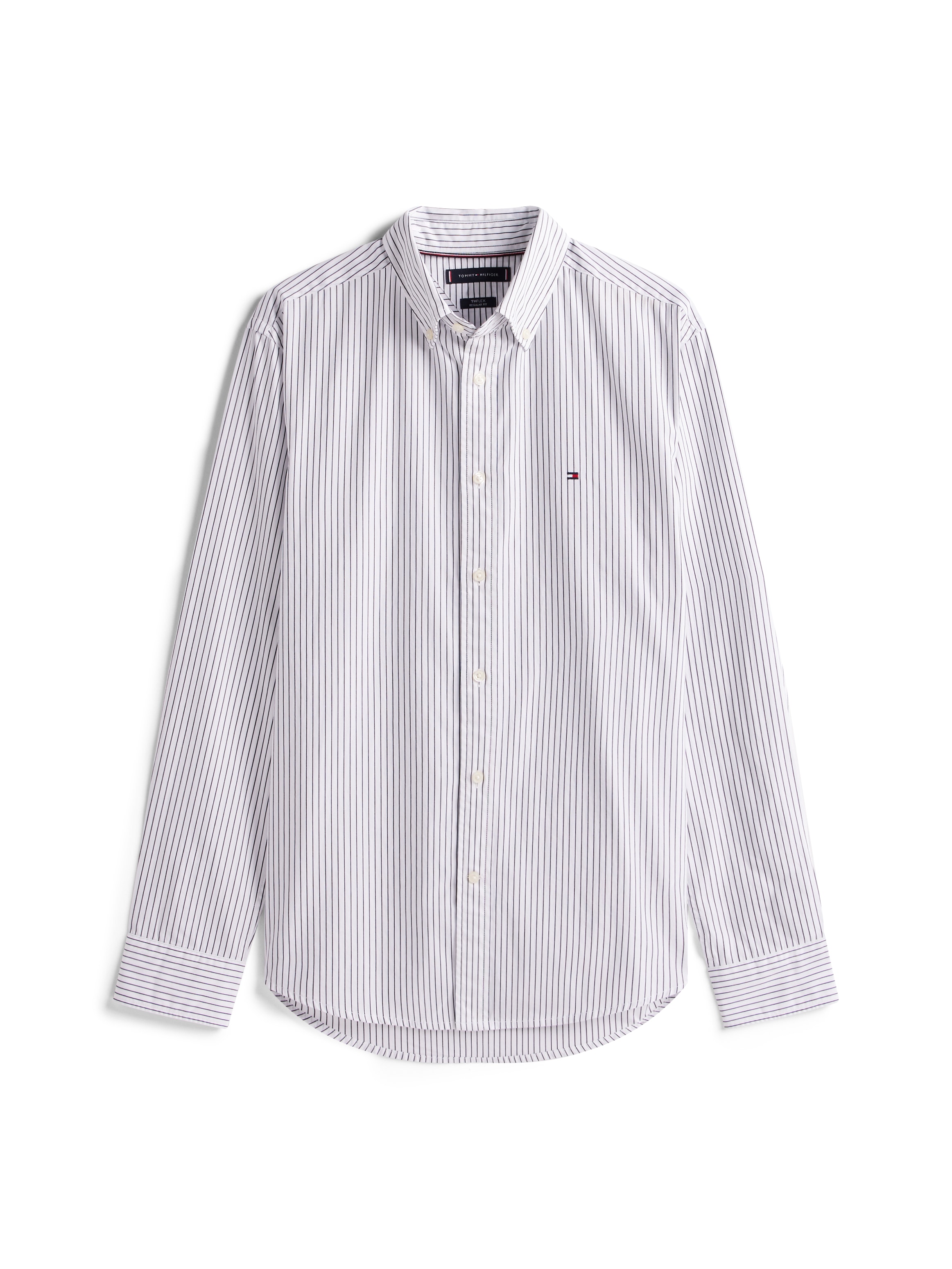 Tommy Hilfiger Chemise à manches longues »CORE HAIRLINE POPLIN« regular fit, Button-down-Kragen, fein gestreift