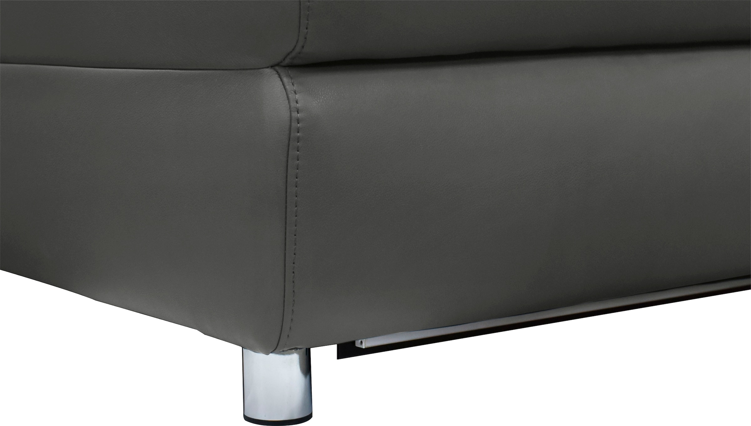 Home affaire Canapé d'angle »Pareli, L-Form, 259cm,m. Recamiere, Echtleder, Kunstleder, Webstoff« man. o. elektr. Relaxfunktion, USB/Kopfteilverstellg u. LED