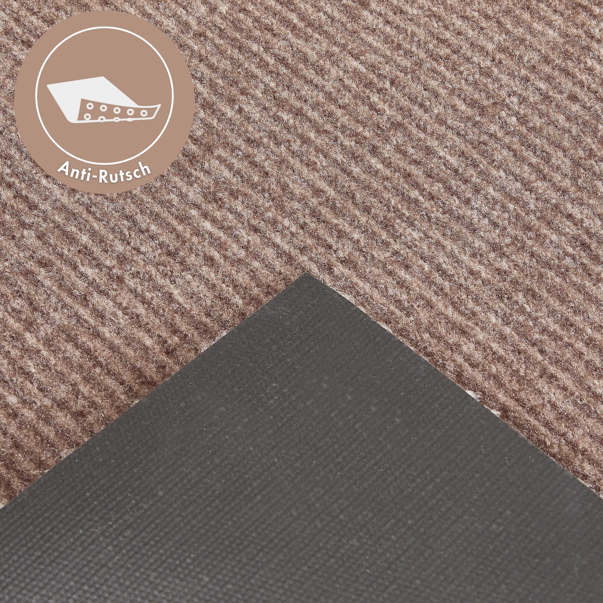 Barbara Becker Fussmatte »Gentle Schmutzfangmatte & Läufer, Made in Belgium« rechteckig 7 mm Höhe Schmutzfangteppich, Schmutzmatte, dezentes Streifen Design, waschbar