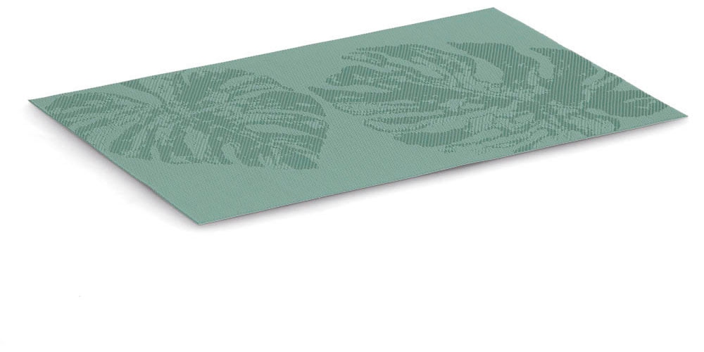 Zeller Present Set de table modernes Monstera Blätter Design, 6-teilig, Kunststoff, 30x45 cm